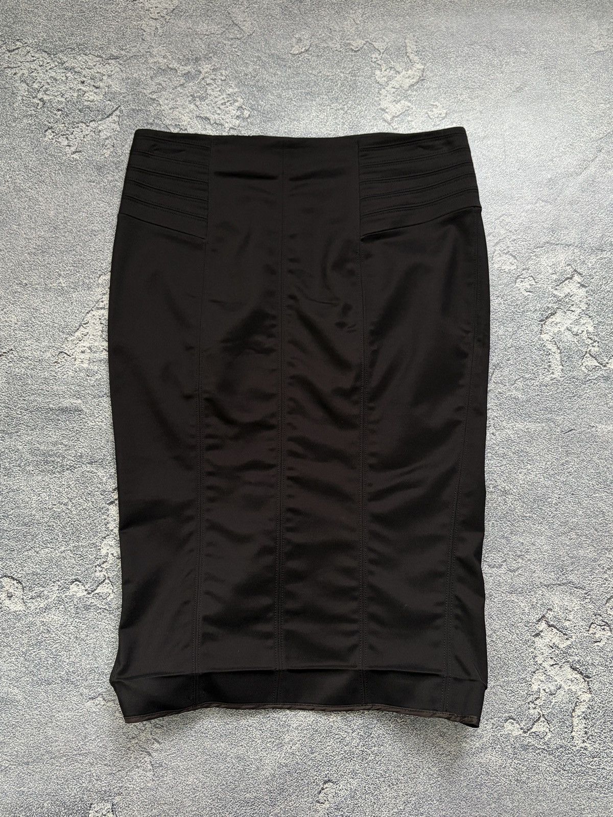 Gucci **2003 Gucci Tom Ford Archive Black Pencil Skirt IT 40** Size 27" / US 4 / IT 40 - 4 Thumbnail