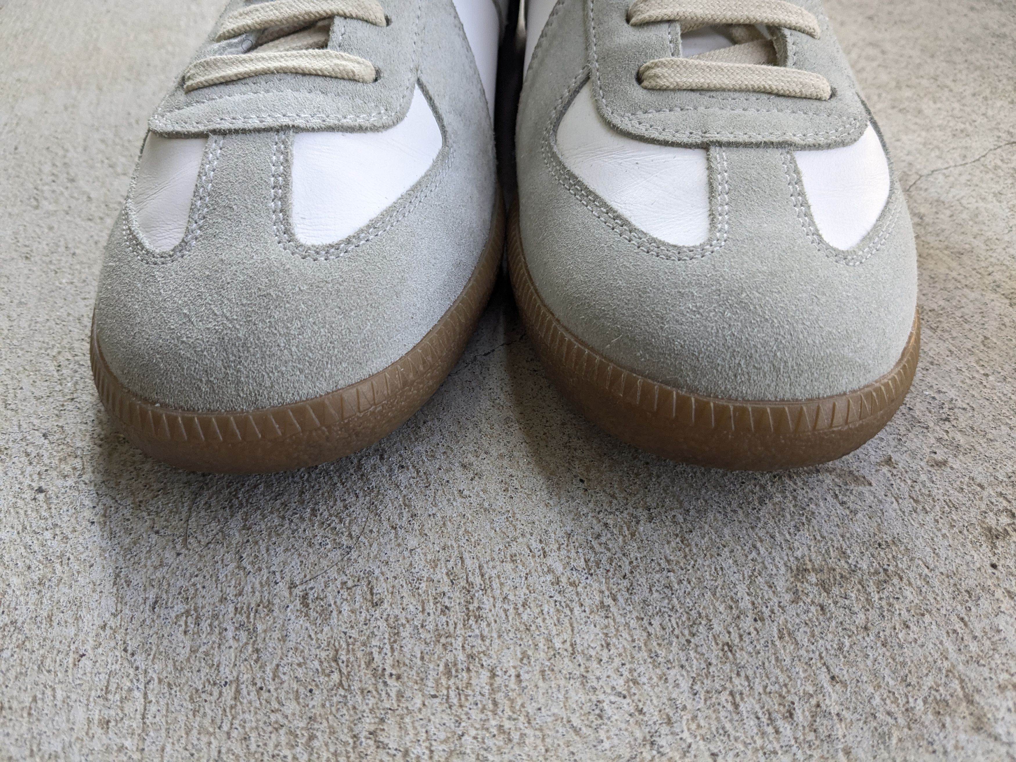 Maison Margiela Maison Margiela GAT White Gray 12 45 High Suede Leather Size US 12 / EU 45 - 2 Thumbnail
