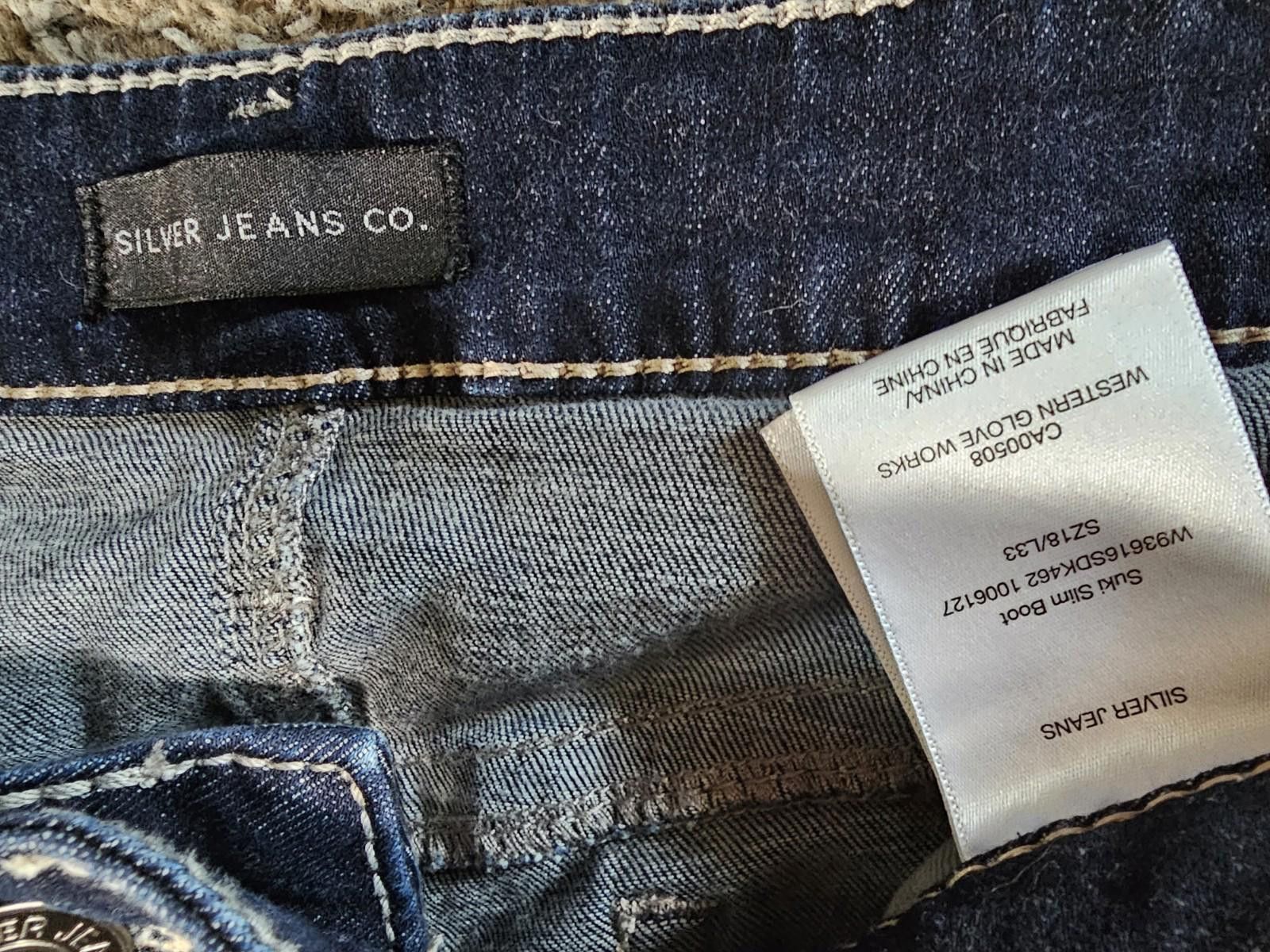 Silver Jeans Co. Silver Jeans SUKI Slim Boot Size 18x33L Size 40" / US 18 - 2 Thumbnail