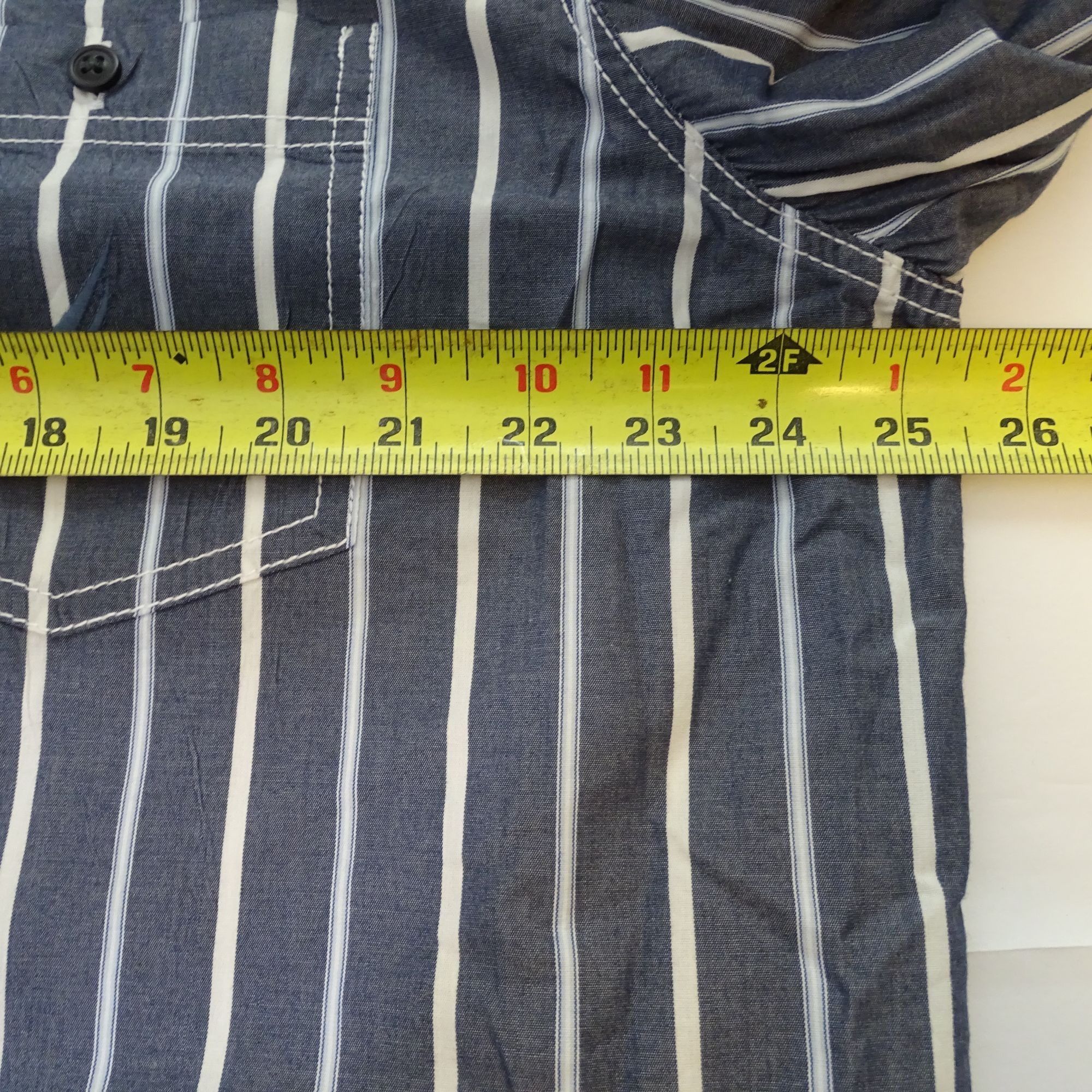 Nautica Nautica Men Striped Button Down Collared Shirt Size XL Gray Size US XL / EU 56 / 4 - 6 Thumbnail