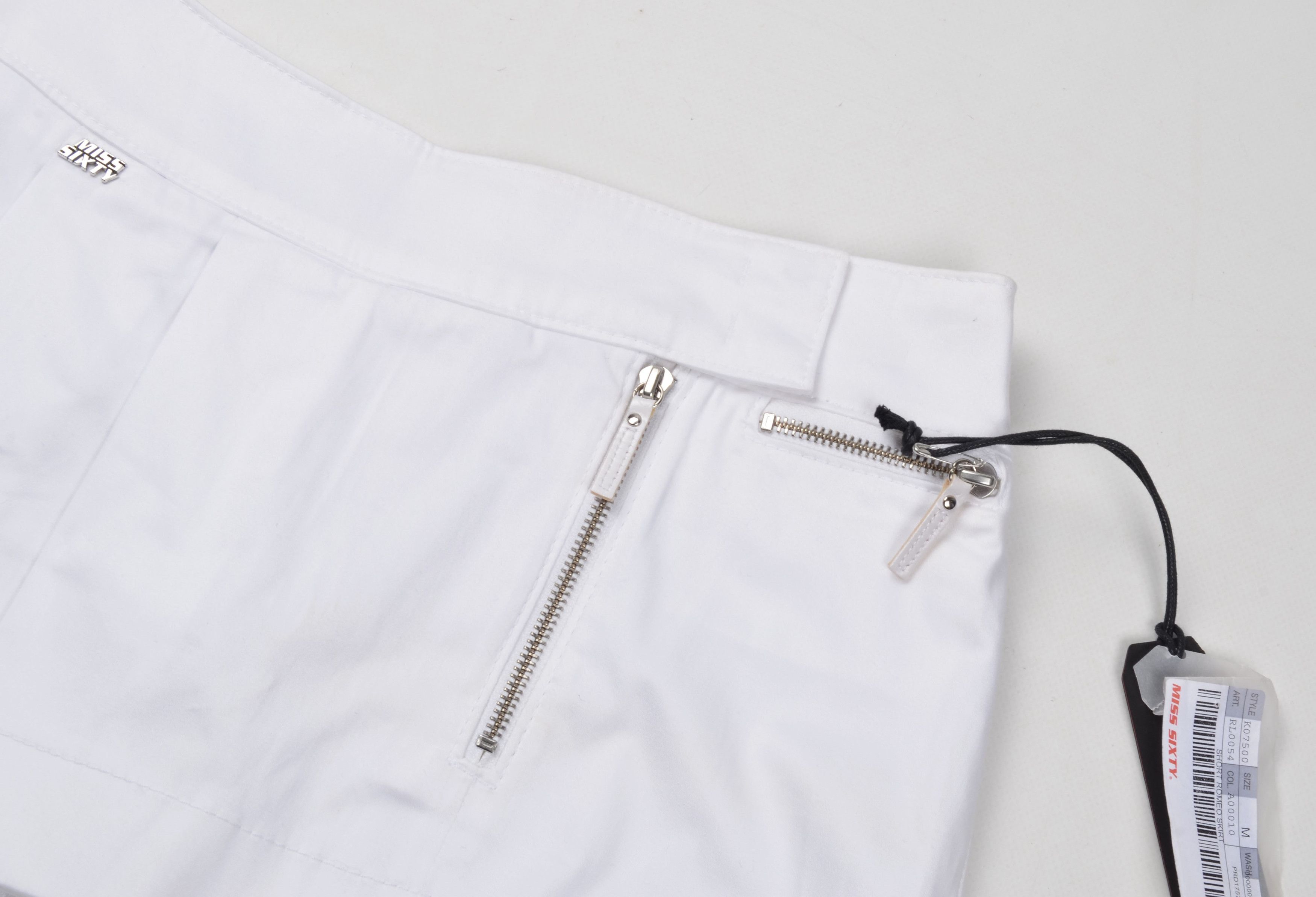 Miss Sixty × Vintage Miss Sixty Y2K Hot White Micro Skirt with Pants Skort Size 32" / US 10 / IT 46 - 4 Thumbnail