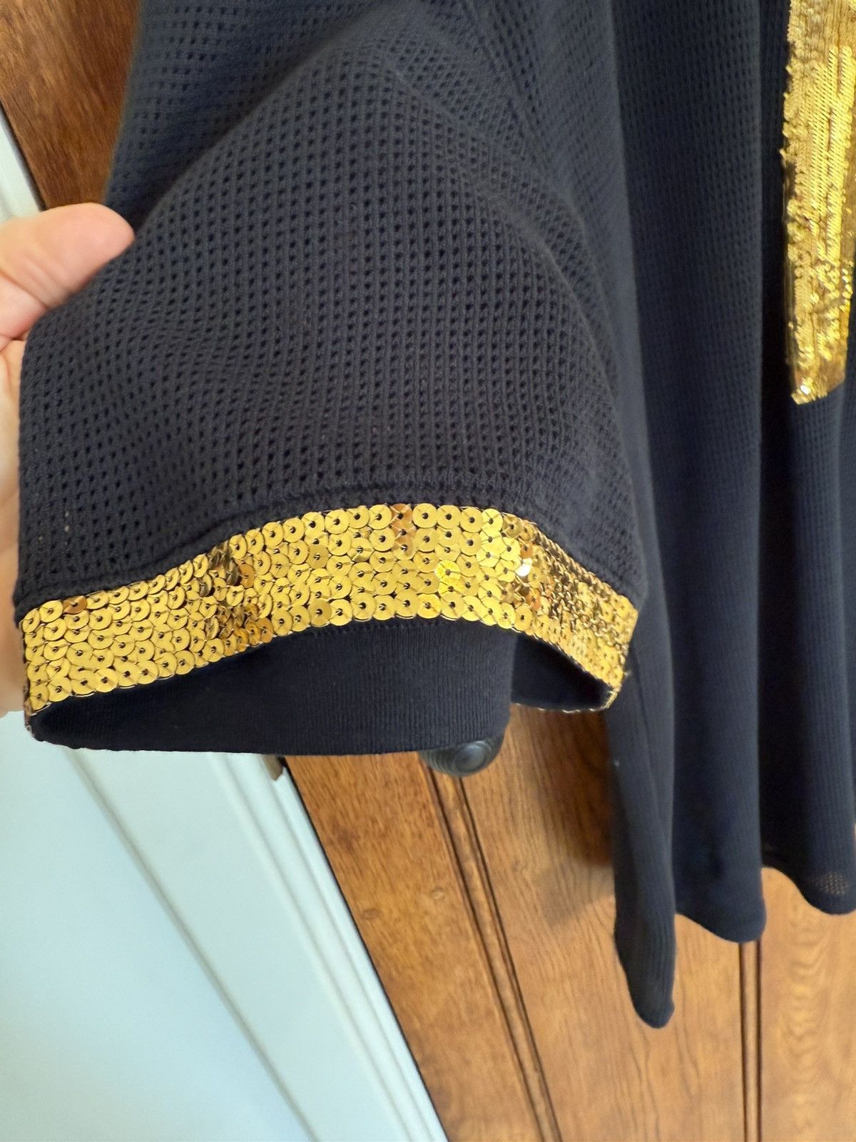 Celine $1.74k SS23 Celine 16 black gold sequin logo jersey t shirt Size US S / EU 44-46 / 1 - 10 Thumbnail