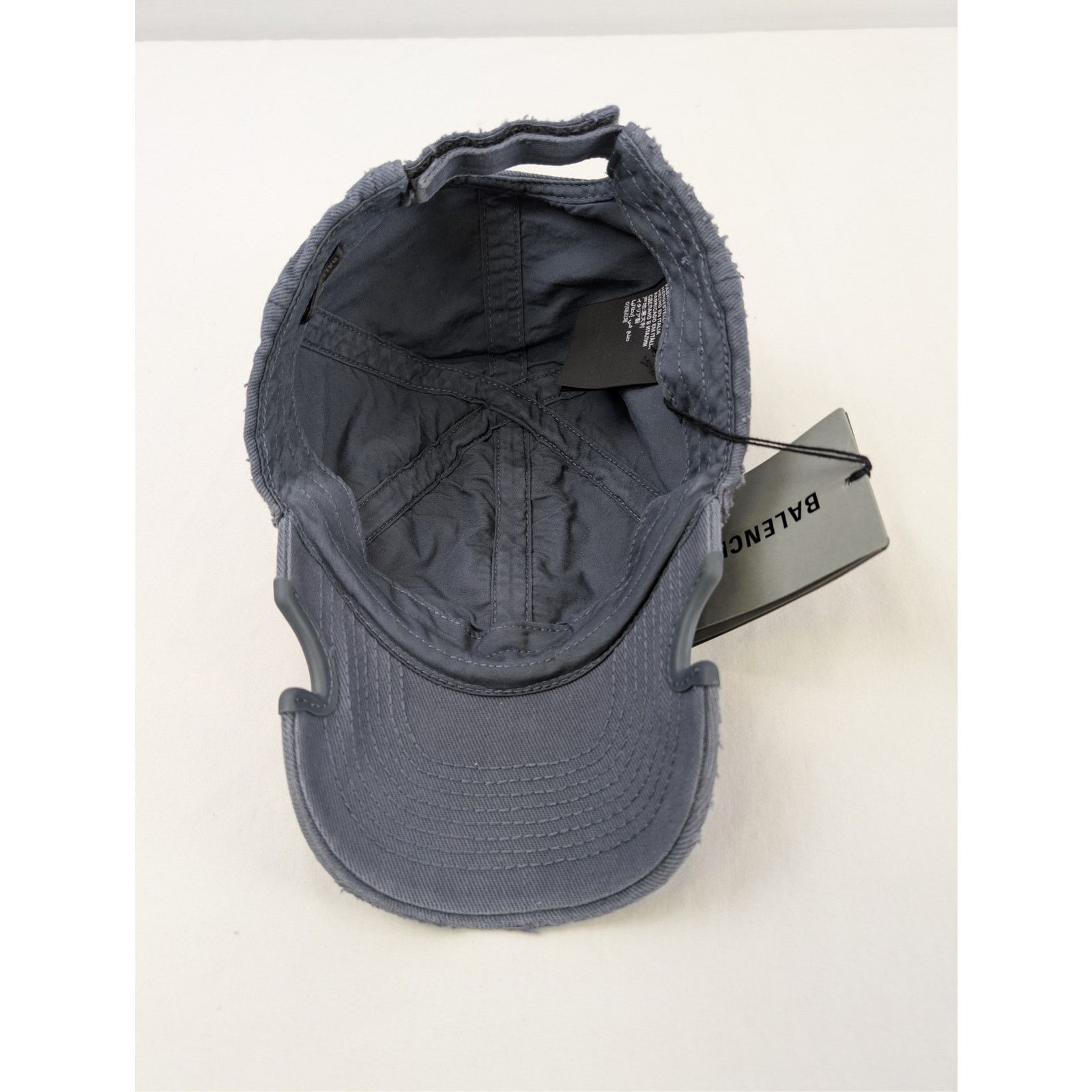 Balenciaga o1rshd1 Size: OS / Cotton Drill Cap / Hat Notched Laser Blue Size ONE SIZE - 10 Thumbnail
