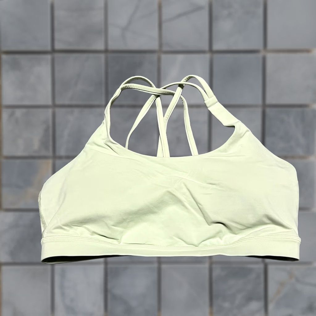 Lululemon Lululemon Energy Bra Sports Bra Green Women 12 Medium Support Style W2540S Size ONE SIZE - 1 Thumbnail