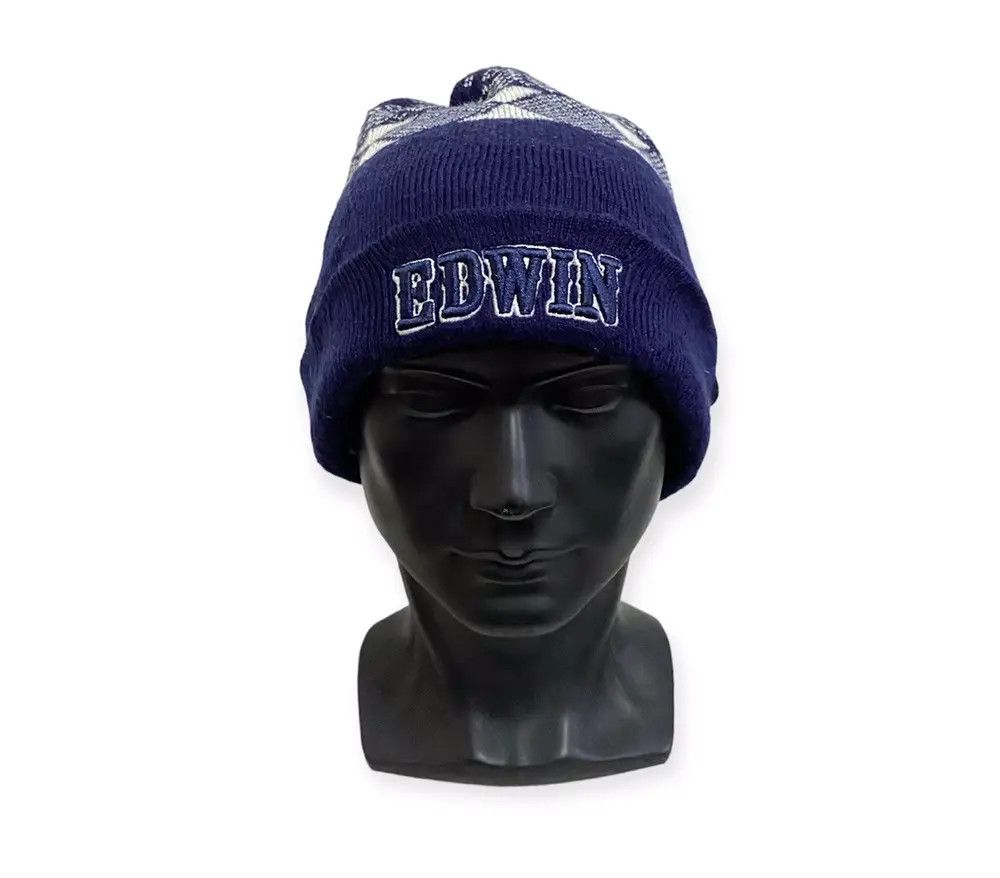 Edwin × Japanese Brand Japanese Brand Edwin Spellout Beanie Hat Size ONE SIZE - 1 Thumbnail