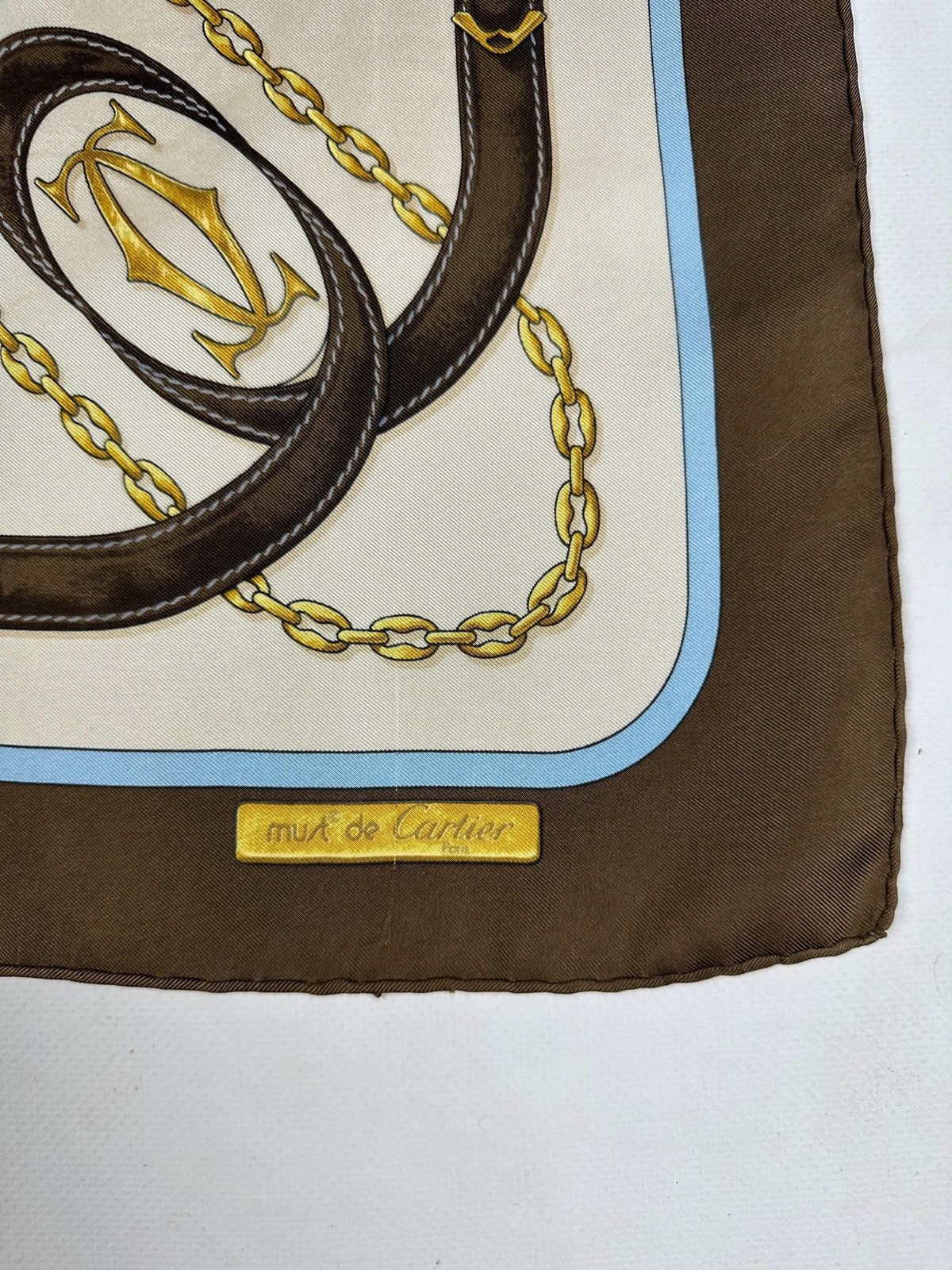 Cartier Vintage Must De Cartier Silk Scarf Size ONE SIZE - 13 Thumbnail