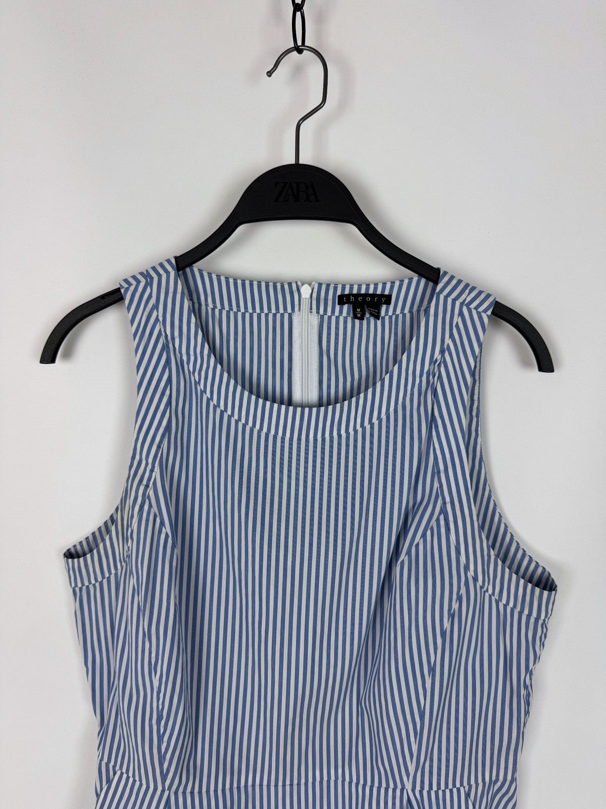 Theory Theory Striped Cotton Blend Sleeveless Blouse Size M / US 6-8 / IT 42-44 - 3 Thumbnail