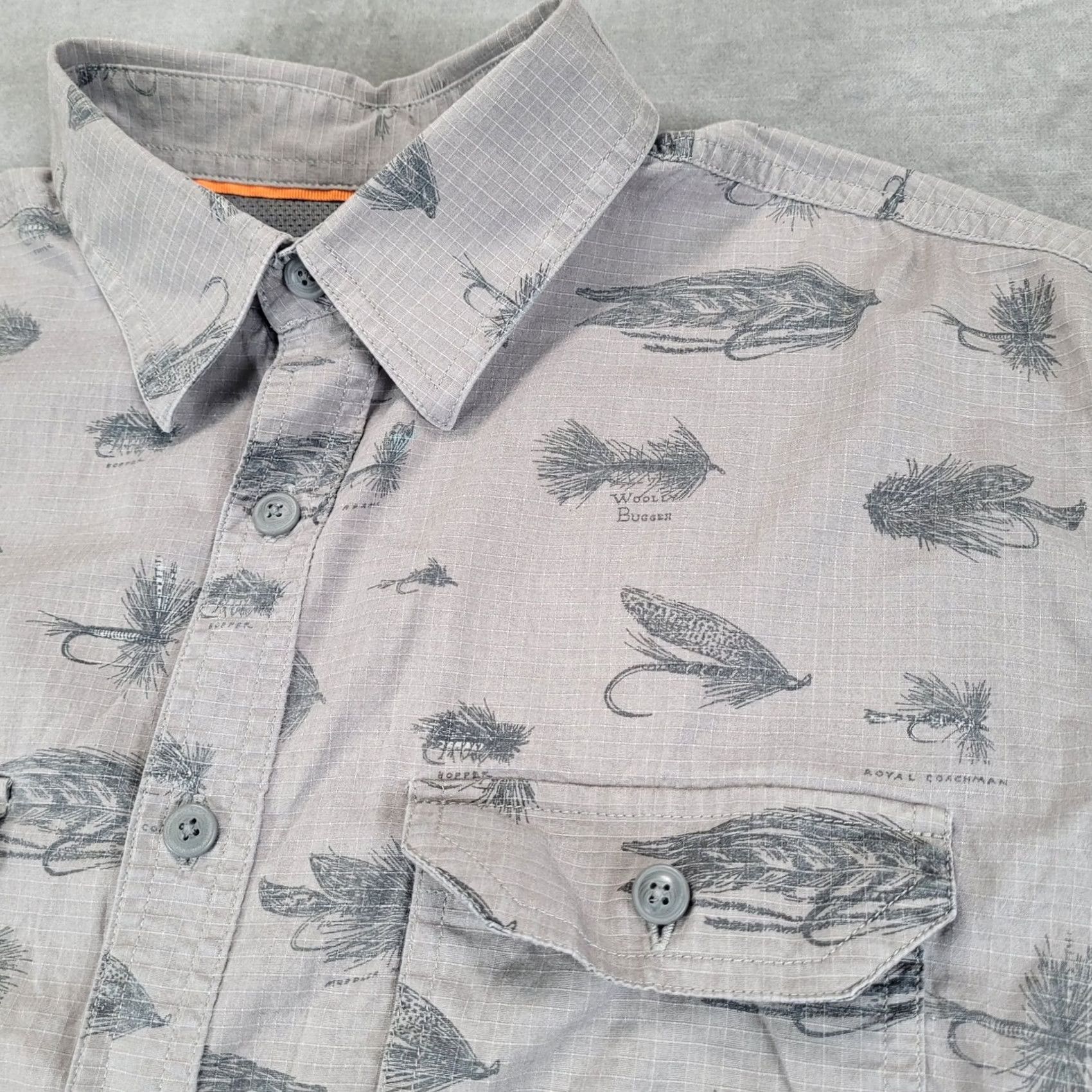 Croft & Barrow Croft & Barrow Mens Quick Dry Fly Fishing Shirt Grey Ripstop Long Sleeve Size US M / EU 48-50 / 2 - 2 Thumbnail