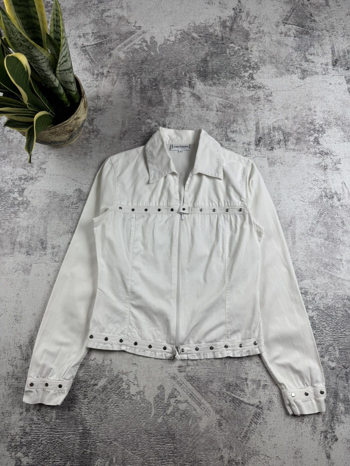 ANNE FONTAINE Anne Fontaine 1 Size Vintage Designer Women’s White Blazer Coat Shirt Jacket Size S / US 4 / IT 40 - 4 Thumbnail