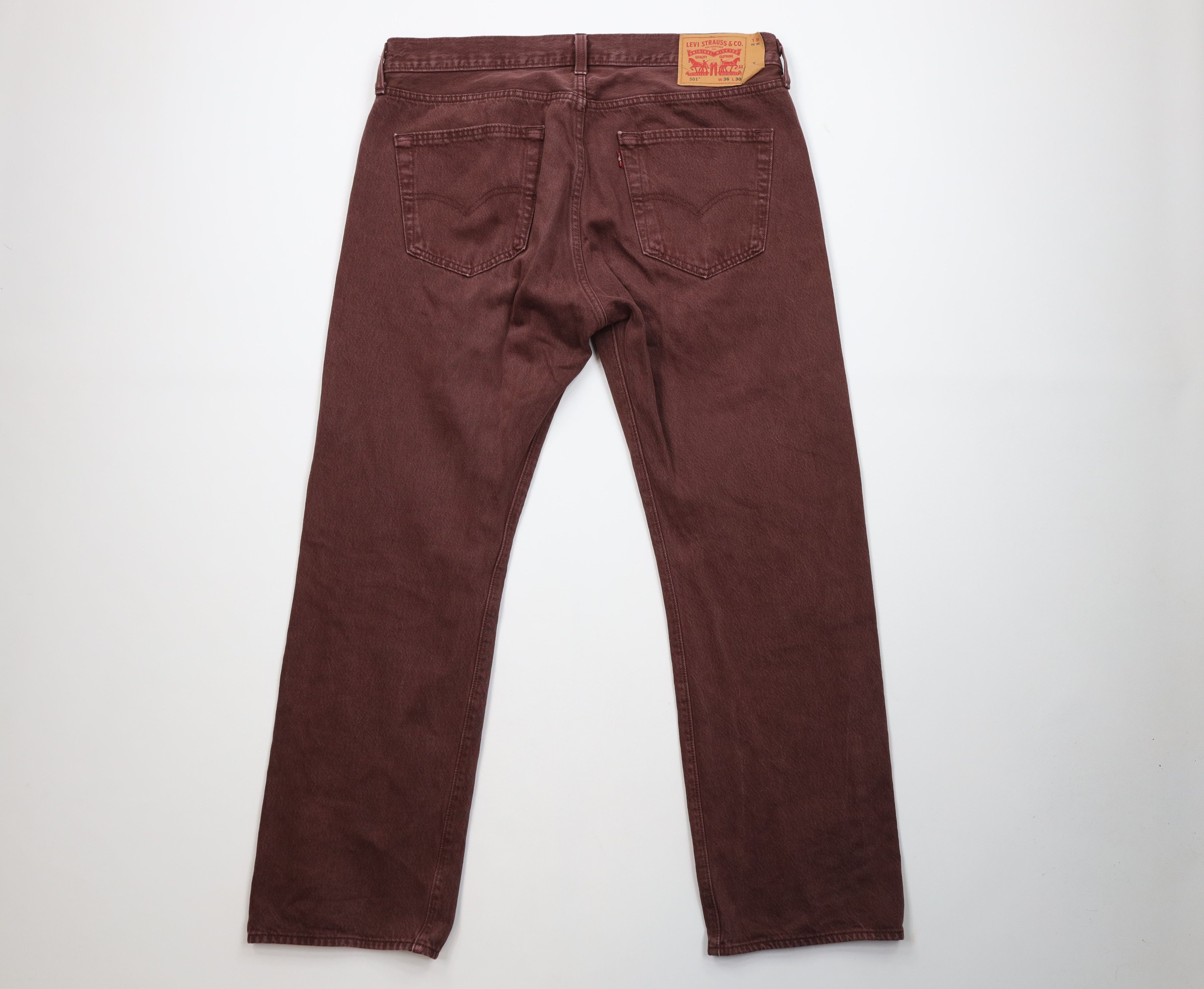 Levi's Vintage Y2K Levis 501xx Original Fit Button Fly Jeans Red Size US 36 / EU 52 - 10 Thumbnail