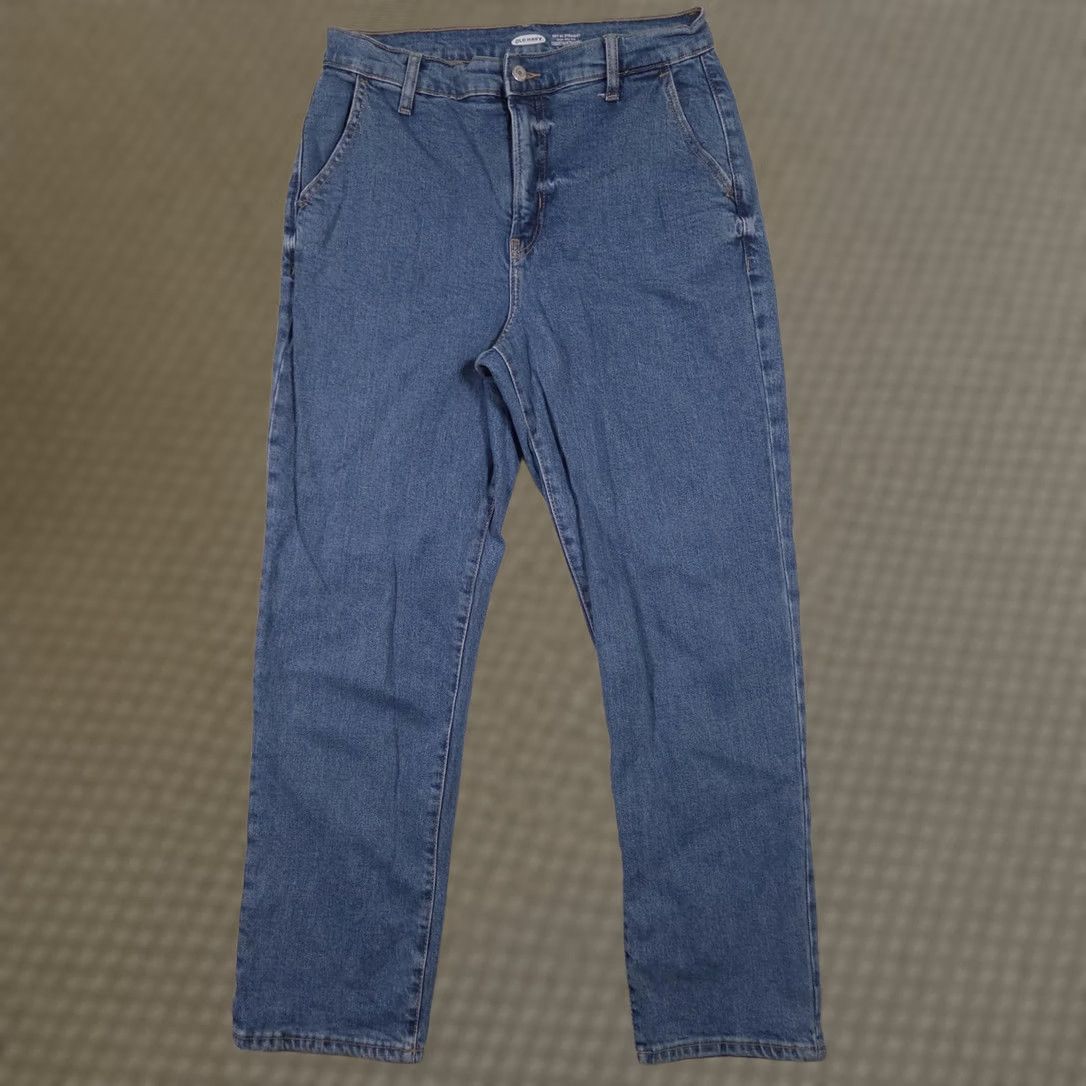 Old Navy Old Navy Jeans Womens 10 Blue Wash Straight Extra High Rise Stretch Size 32" / US 10 / IT 46 - 1 Thumbnail