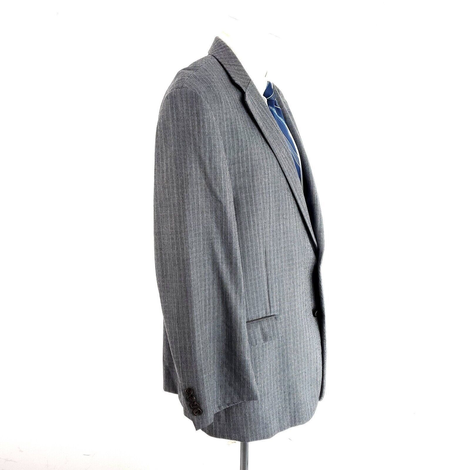 Lauren Ralph Lauren Lauren Ralph Lauren Silk Wool 2 Button Blazer 44R Blue Gray Size 44R - 6 Thumbnail