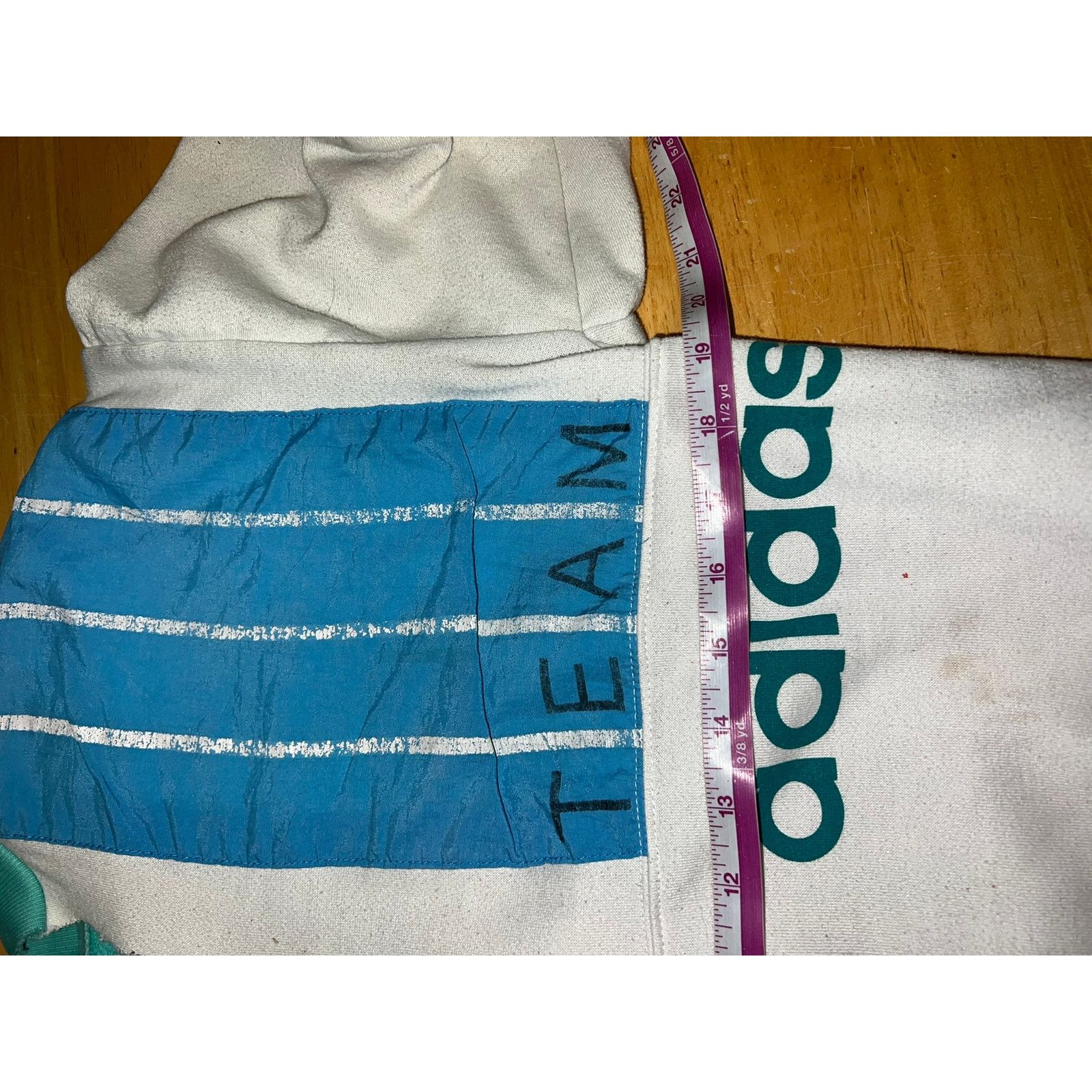 Vintage Vintage Team Adidas Sweatshirt 3 Striped White Crewneck M Size M / US 6-8 / IT 42-44 - 11 Thumbnail