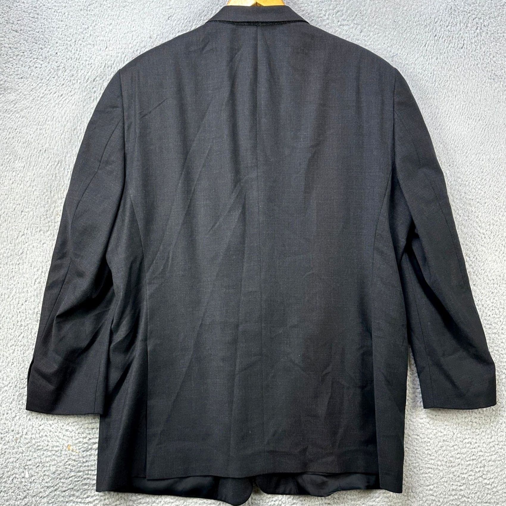 Hart Schaffner Marx Hart Schaffner Marx Wool Blazer Sport Coat Mens 48 Long Gray Notch Two-Button Front Wool Lining Long Sleeve Office Formal Vintage N/A Size 48R - 2 Thumbnail