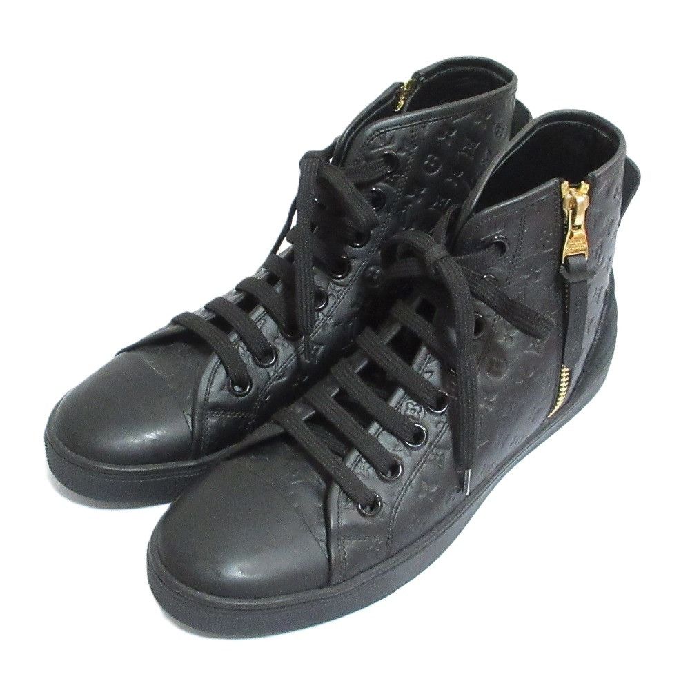 Louis Vuitton Louis Vuitton Louis Vuitton Monogram Emboss High Cut Sneakers Leather Shoes DUTY FREE for USA Size ONE SIZE - 1 Thumbnail