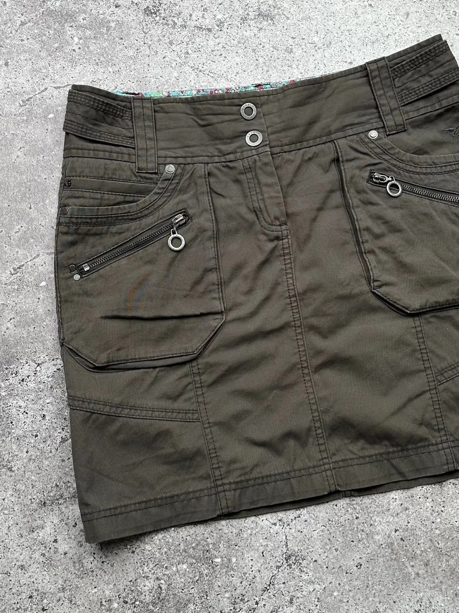 Vintage Vintage Cargo Mini Skirt C58(V142)(E8) Size 30" / US 8 / IT 44 - 2 Thumbnail