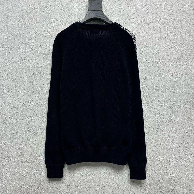 Dior Dior Navy Knit Sweater with Logo Design-2506 Size M / US 6-8 / IT 42-44 - 2 Thumbnail