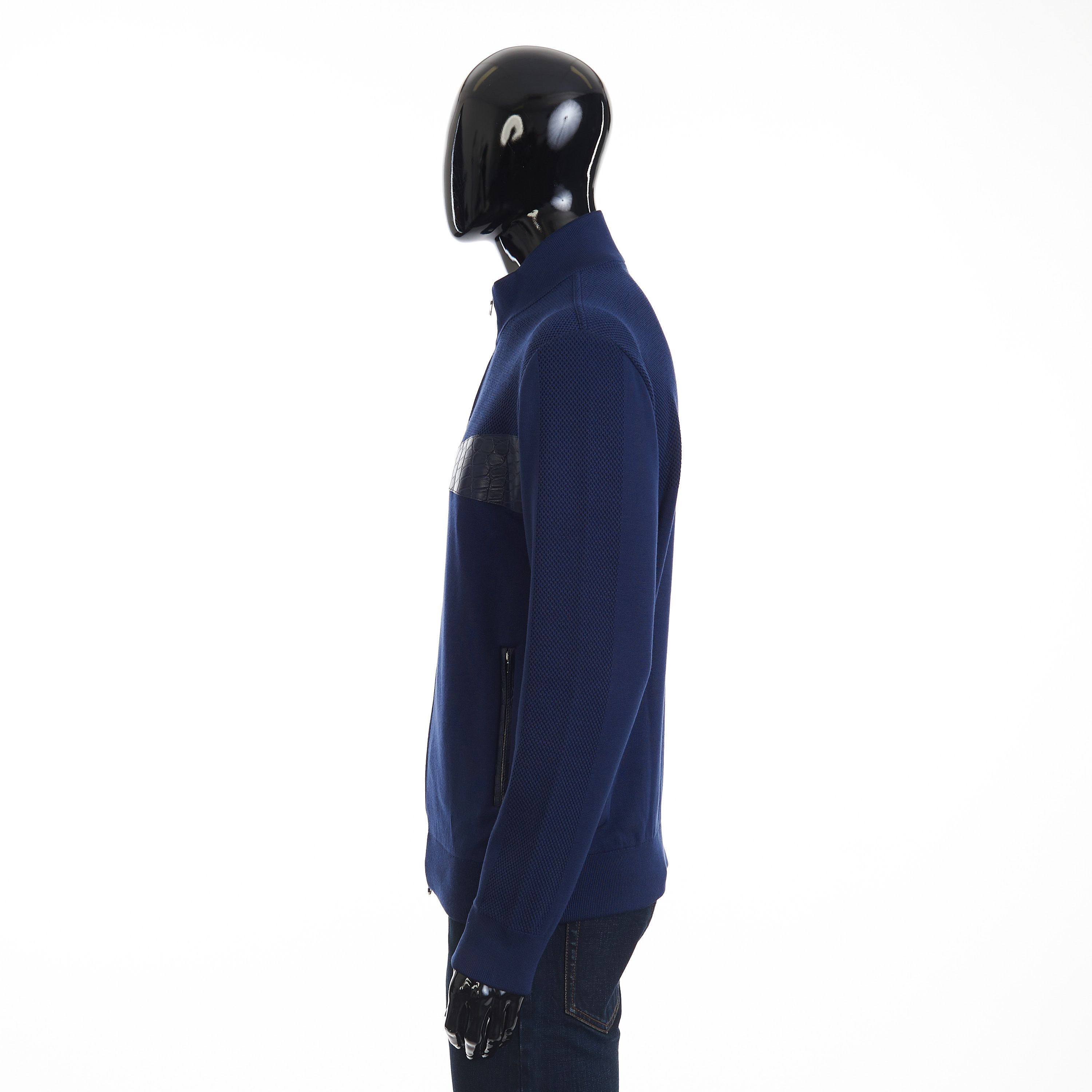 Stefano Ricci Knit Jogging Blouson - Full Zip, Matte Crocodile Insert Size US XL / EU 56 / 4 - 3 Thumbnail