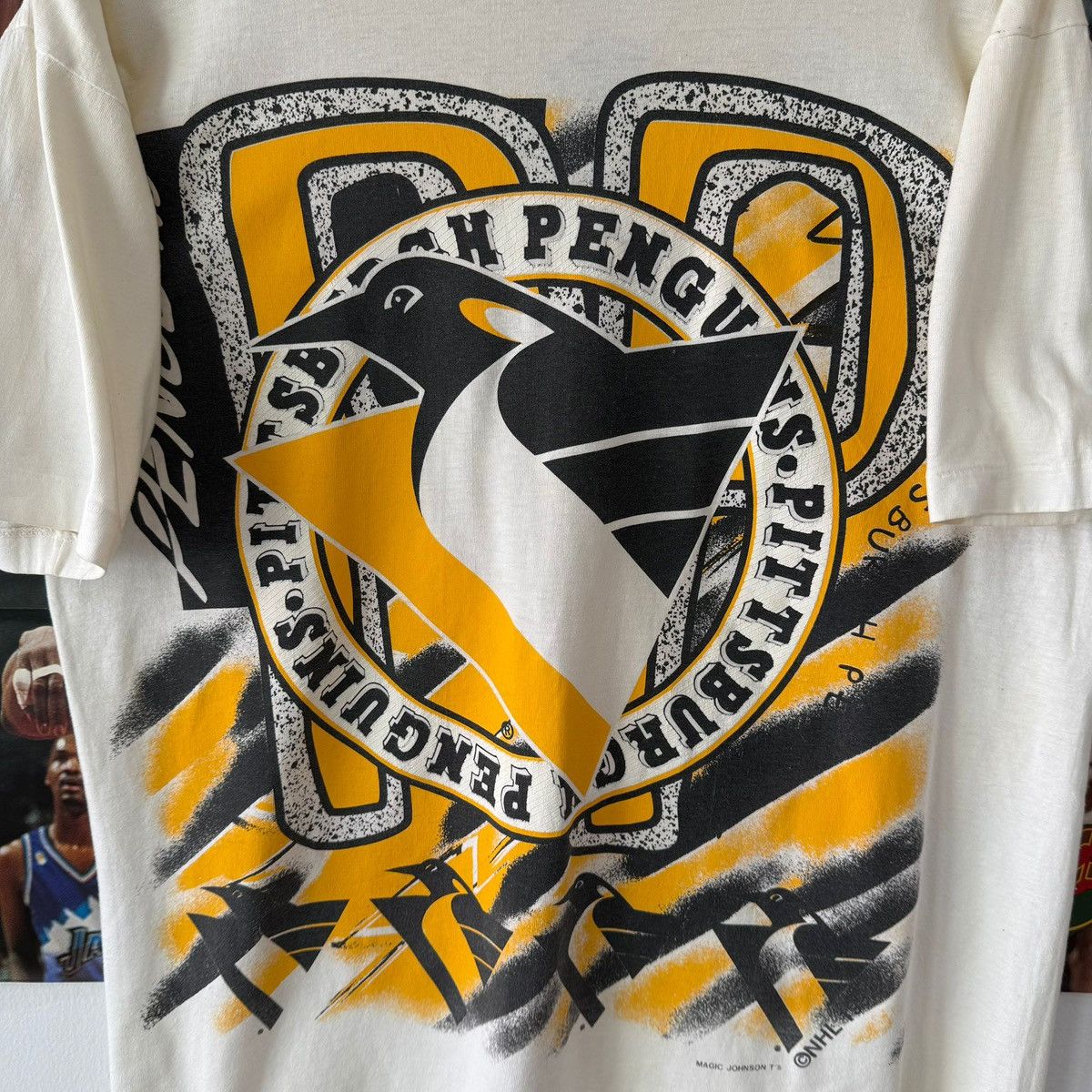 NHL × Vintage Vintage Pittsburgh Penguins Early 90’s Magic Johnson T’s NHL Size US M / EU 48-50 / 2 - 3 Thumbnail