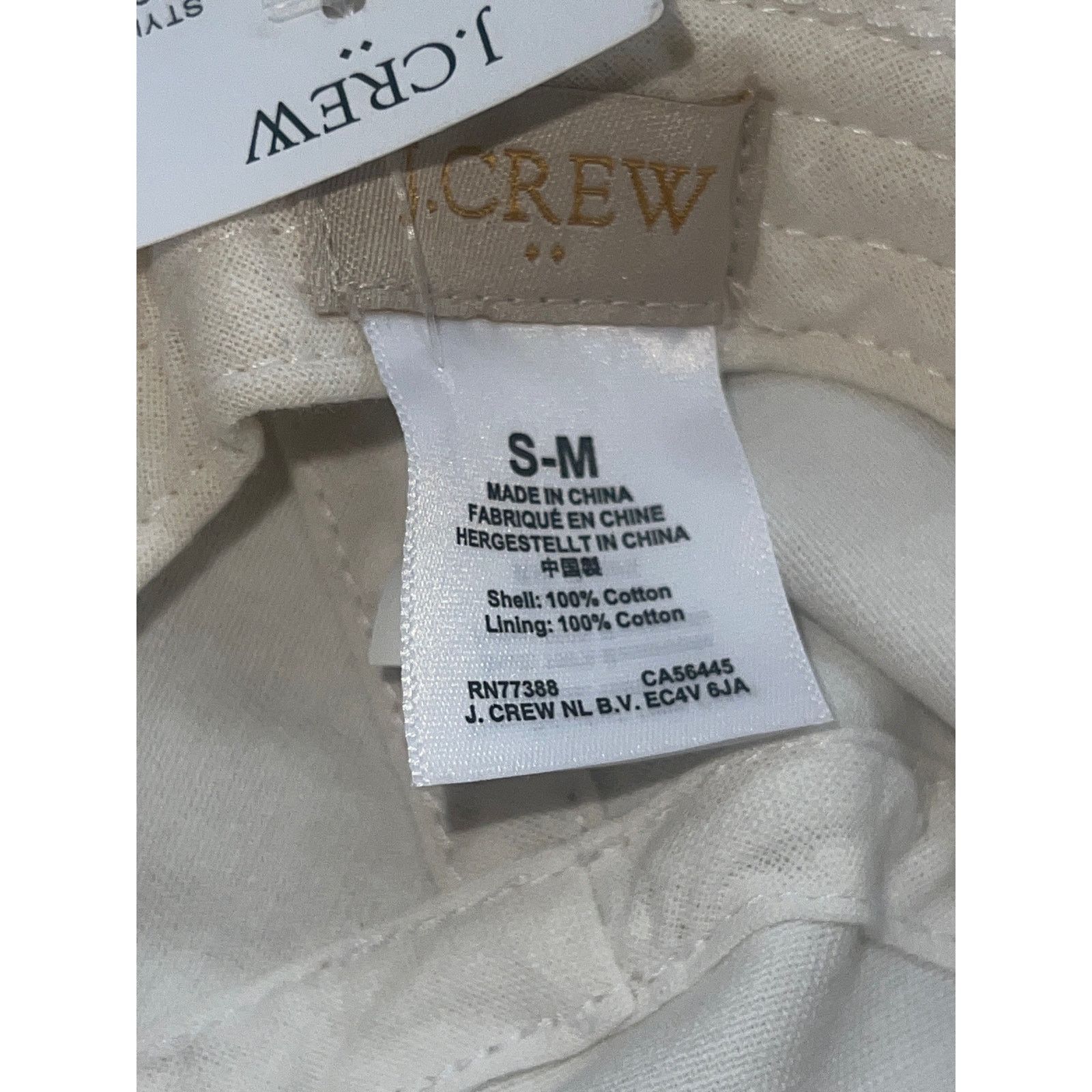 J.Crew J.Crew Women’s Bucket Hat Bow-Back Size S/M NWT 100% cotton Size ONE SIZE - 4 Thumbnail