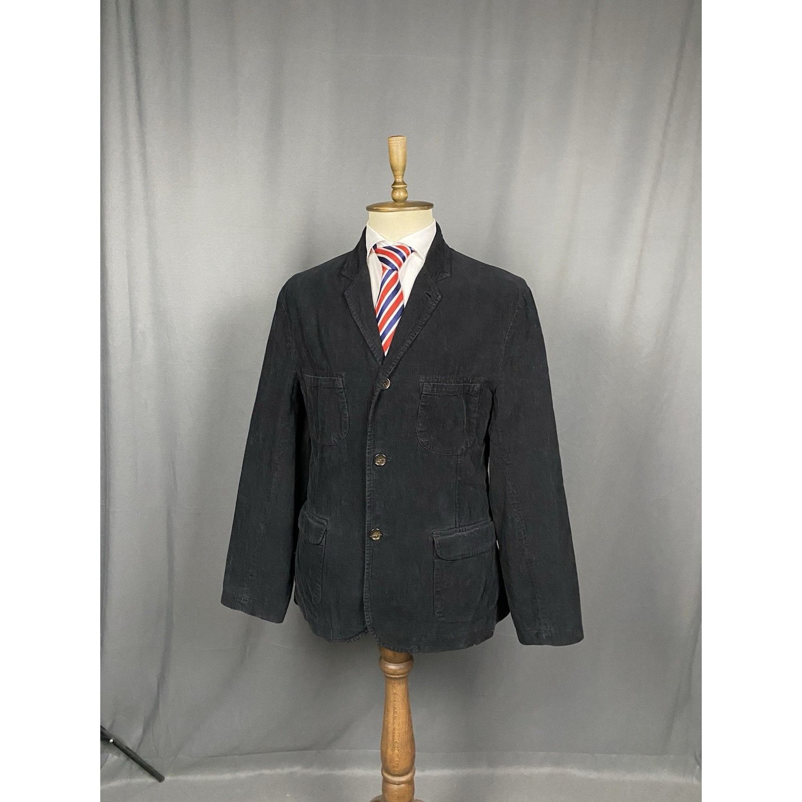 Universal Works Universal Works Men's Black Corduroy Sportcoat Utility Blaze Size 54R - 4 Thumbnail