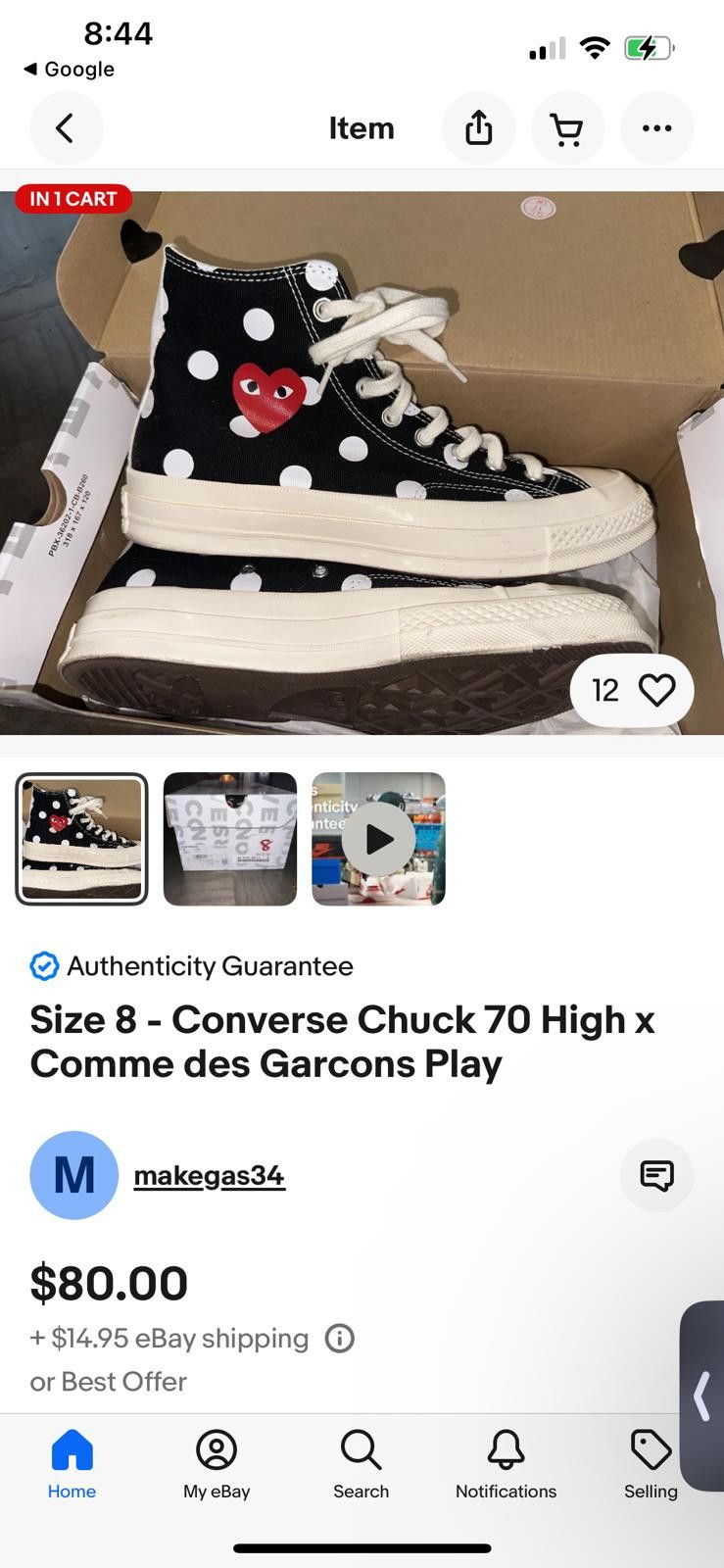 Comme des Garçons PLAY CdG Play x Converse High-Top Sneakers
