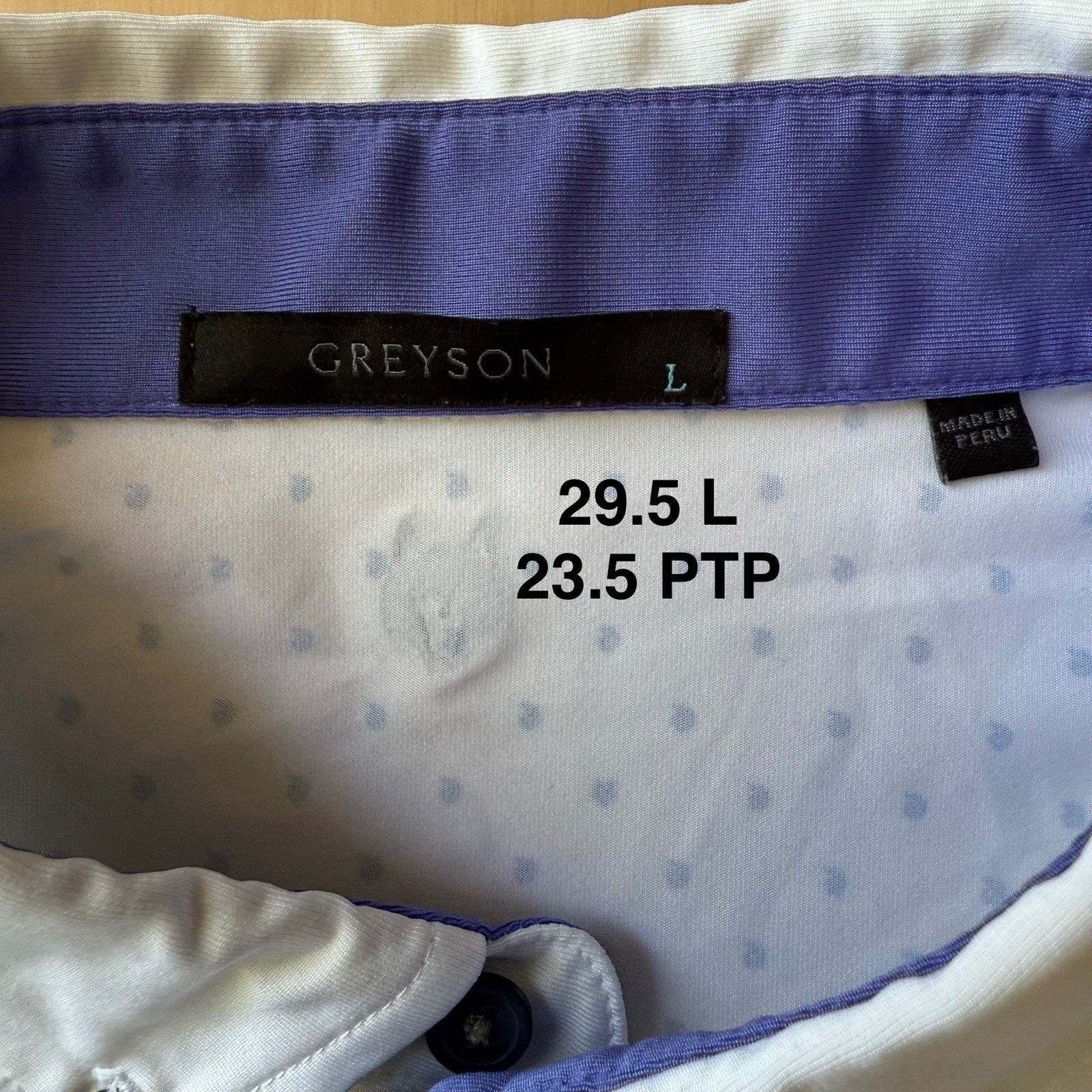 Other Greyson Polo Shirt L White Summer Lightweight Golf Tennis Size US L / EU 52-54 / 3 - 6 Thumbnail