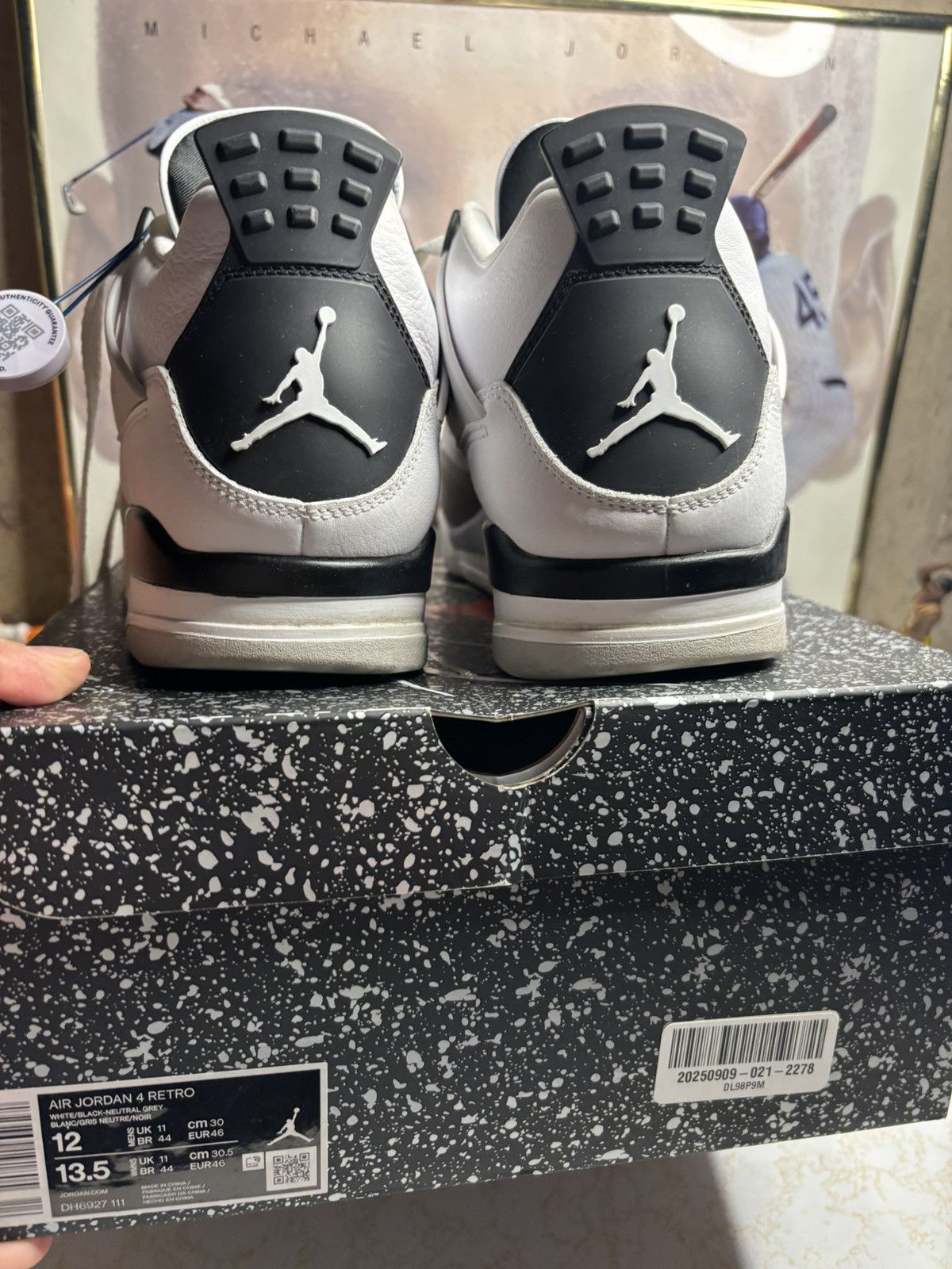 Jordan Brand Jordan Retro 4 ‘Military black’ Size US 12 / EU 45 - 7 Thumbnail