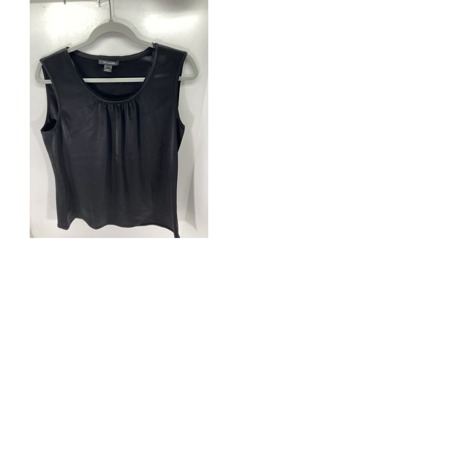 Vintage St John Tank Shirt Women Large Black Sleeveless Pullover Triacetate Stretch Tank Shirt Women Large Black Sleeveless Pullover 90s? Size L / US 10 / IT 46 - 9 Thumbnail