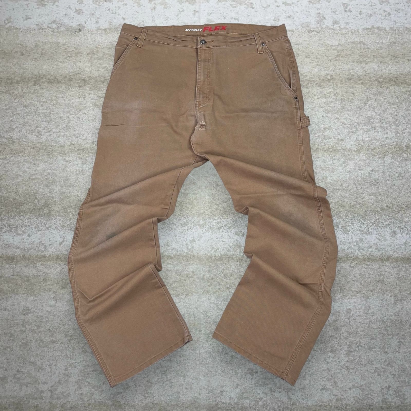 Dickies Vintage Y2K Dickies Carpenter Pants 40x32 Straight Leg Tan Size US 40 / EU 56 - 2 Thumbnail