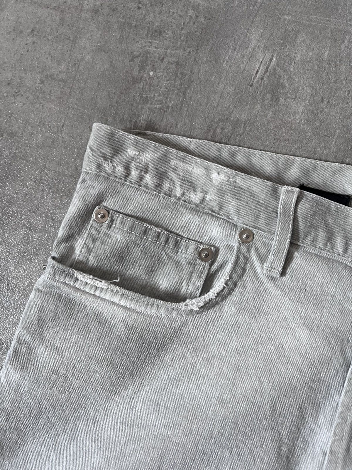 Dior Dior by Hedi Slimane 00s jeans grey white Size US 30 / EU 46 - 3 Thumbnail