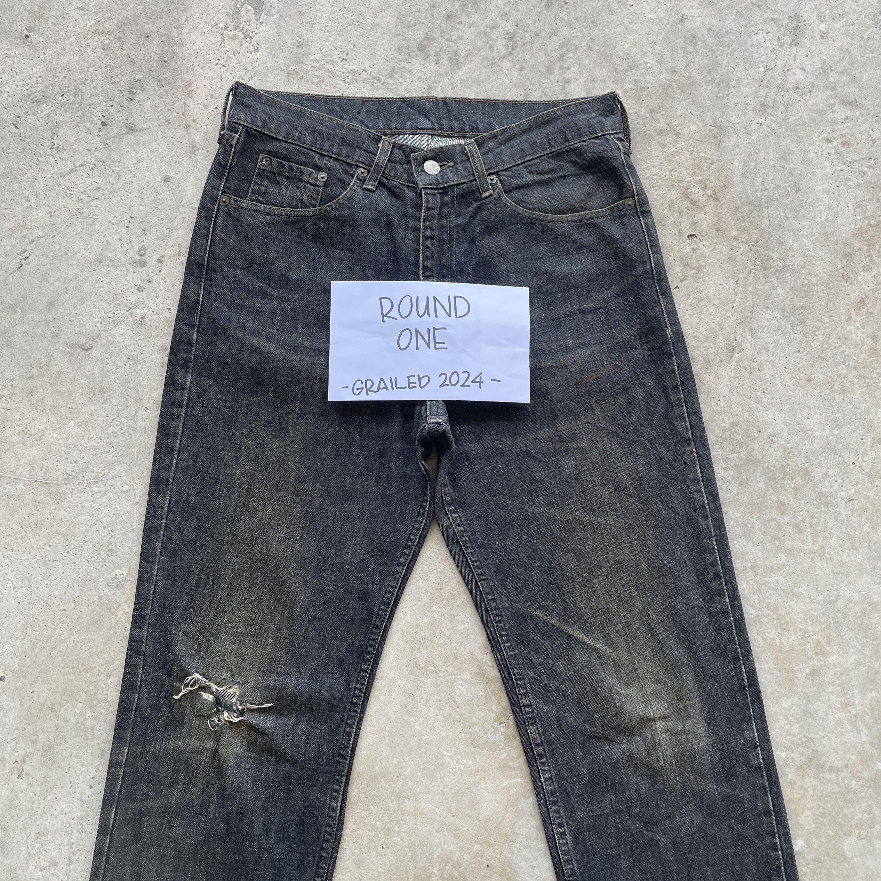 Levi's × Vintage VINTAGE LEVIS DISTRESSED JEANS BLACK FADED DENIM PANTS W31 Size US 31 - 3 Thumbnail
