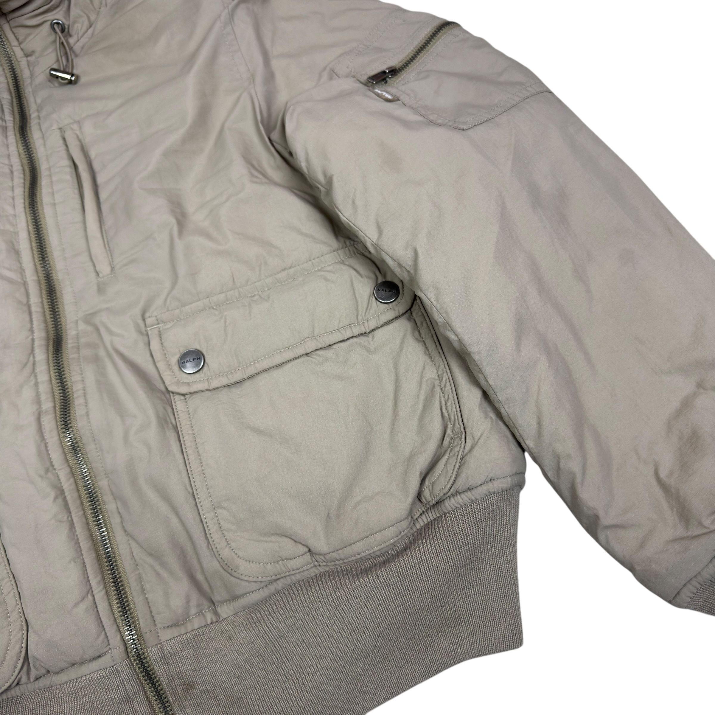 Ralph Lauren Ralph Lauren beige Long Sleeve Hooded Full Zip Jacket XS Size XS / US 0-2 / IT 36-38 - 12 Thumbnail