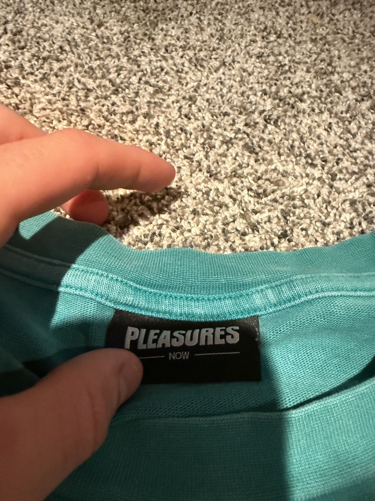 Pleasures Pleasures embroidered collar tee. Clean faded teal colorway Size US XL / EU 56 / 4 - 4 Thumbnail