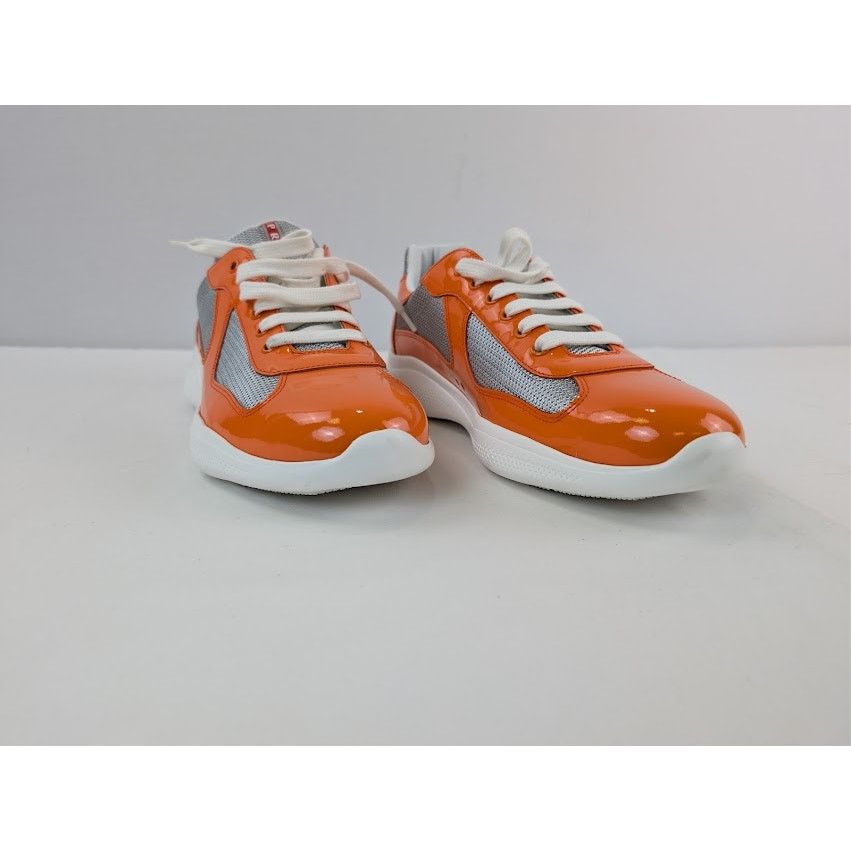 Prada o1rshd1 America's Cup Vernice Bike Sneakers in Papaya Arge Size US 9 / EU 42 - 5 Thumbnail