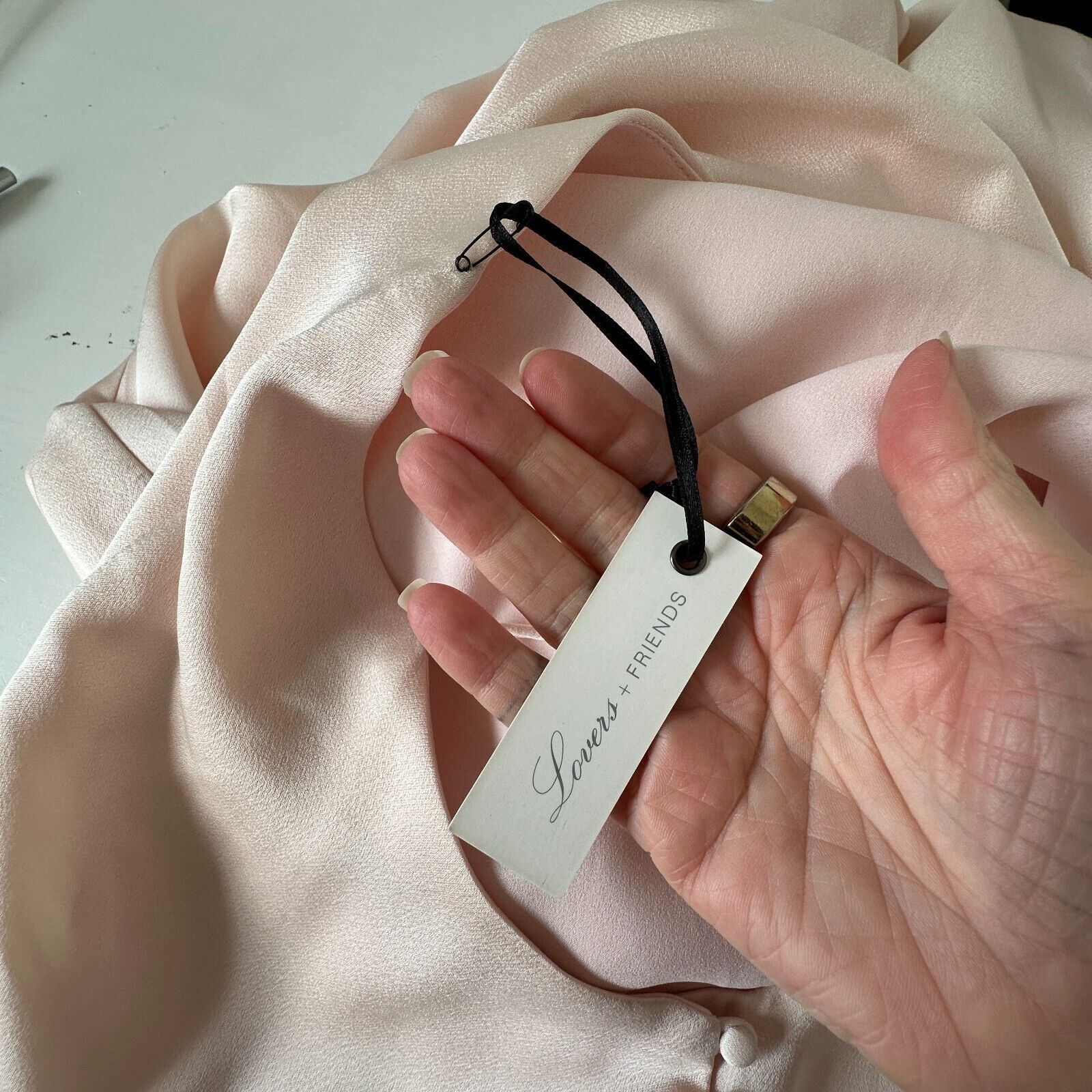 Other Lovers + Friends The Slip Maxi Dress Pink Lined Back Button Size XL / US 12-14 / IT 48-50 - 8 Thumbnail