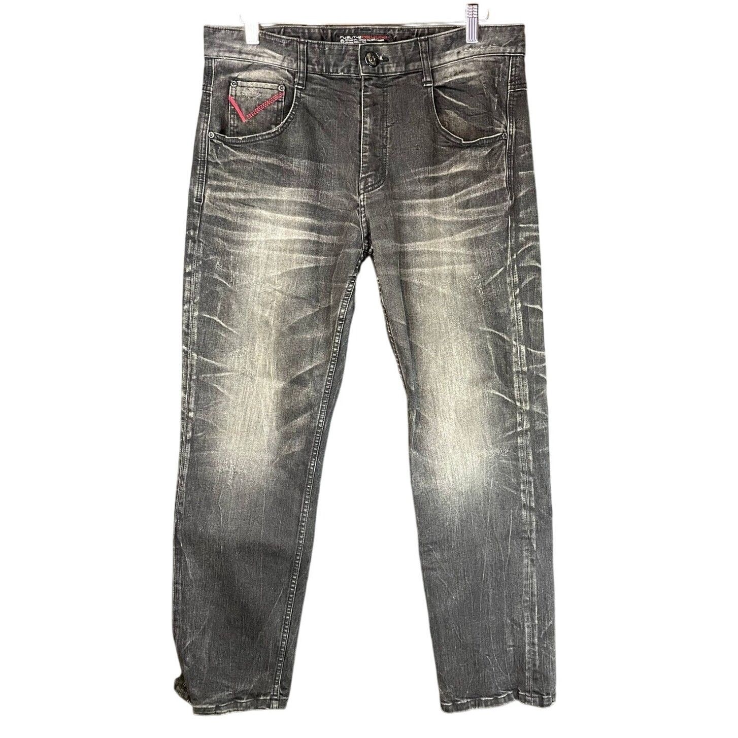 Fubu Vintage FUBU Black Mens Jeans (34x28) Y2K NYC Bridge 90s Size US 34 / EU 50 - 4 Thumbnail