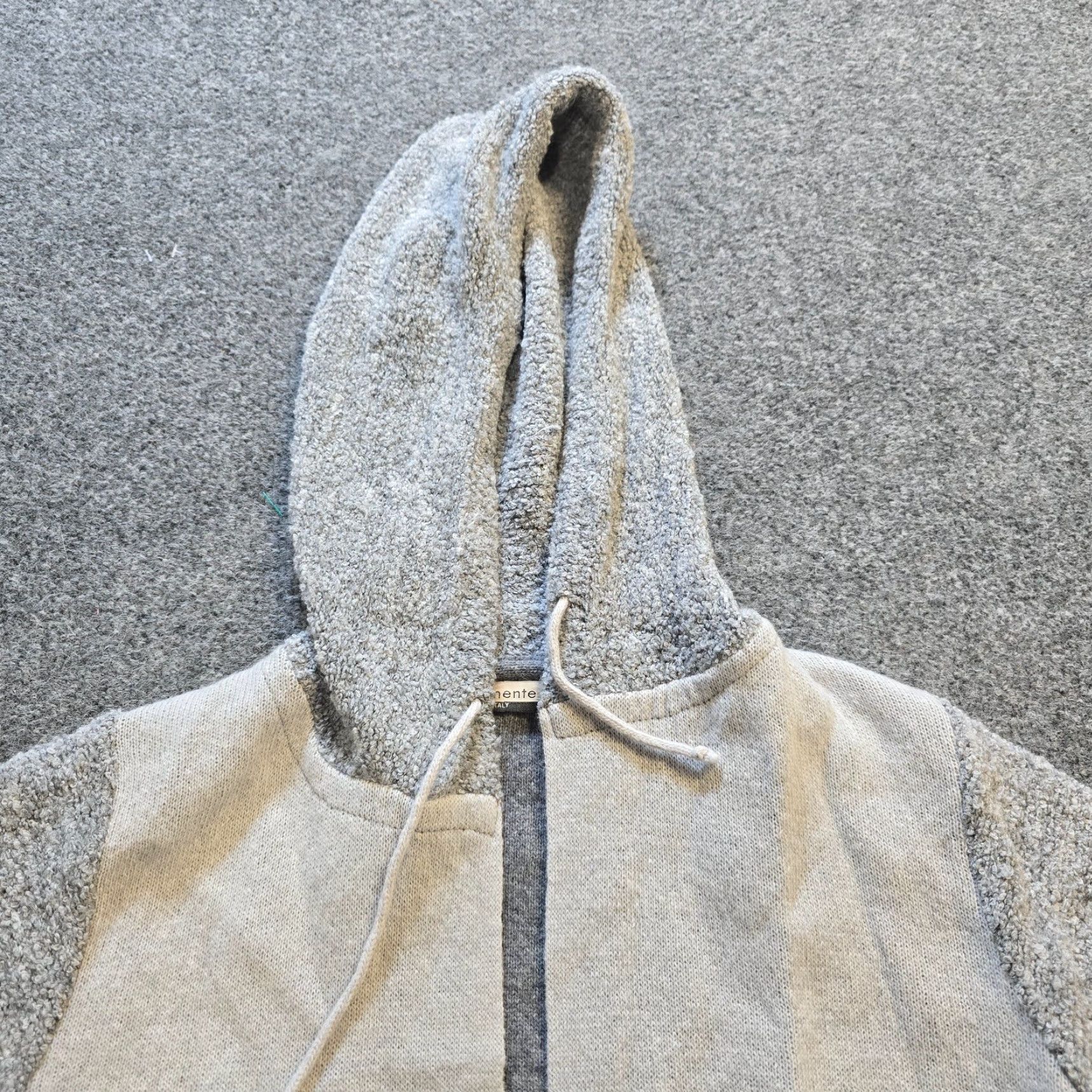 Vintage Chiaramente Sweater Womens Size Small Gray Wool Blend Italy Open Hoodie Capsule Cardigan Knit Long Sleeve Winter Casual Womens Size S / US 4 / IT 40 - 2 Thumbnail