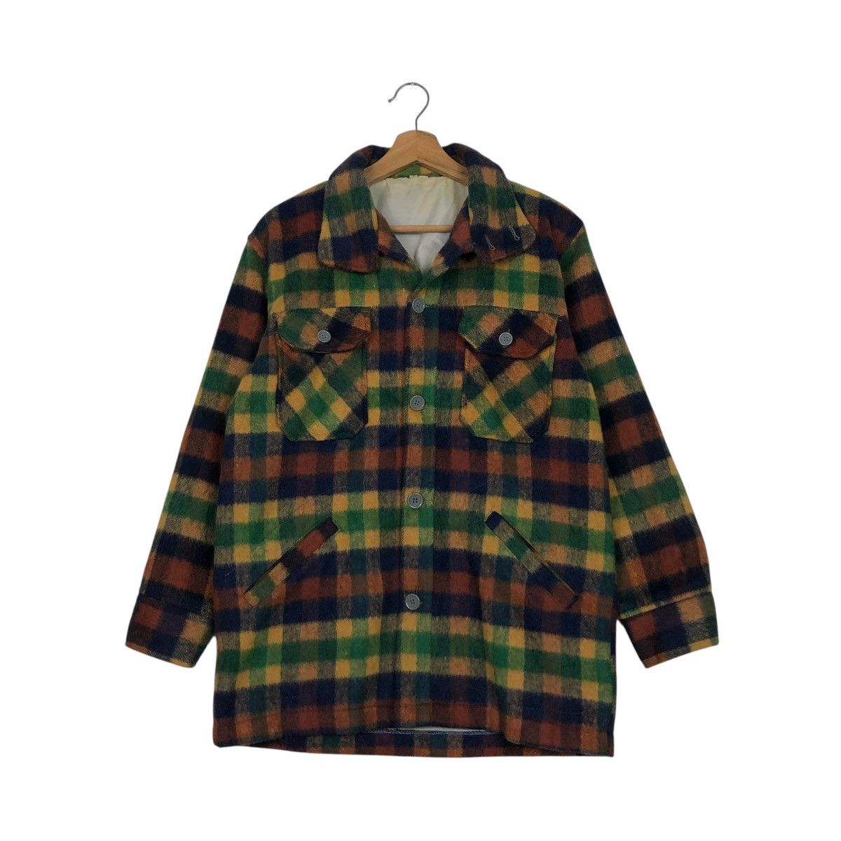 Japanese Brand 🔥VINTAGE WOOL CHORE JACKET TARTAN UNBRANDED ISSEY MIYAKE Size US M / EU 48-50 / 2 - 3 Thumbnail