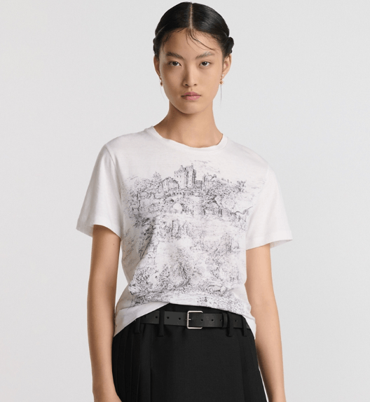 Dior o1w1db10326 513T09 T-Shirt in White/Black Size S / US 4 / IT 40 - 4 Thumbnail