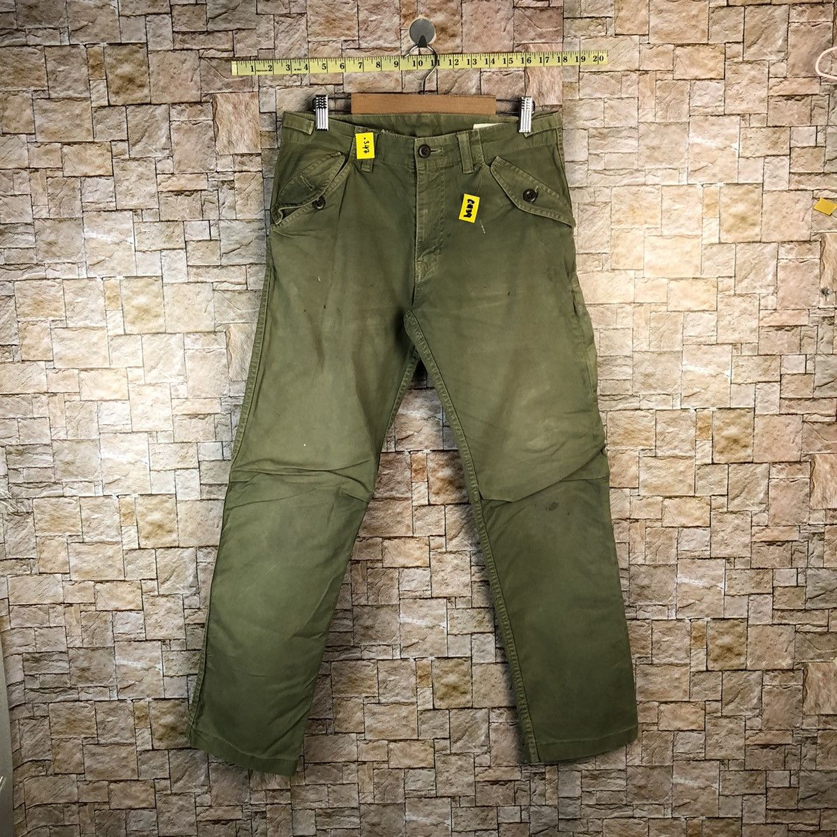 Japanese Brand Fredy & Gloster Green Casual cargo Pants #A1139 Size US 30 / EU 46 - 1 Thumbnail