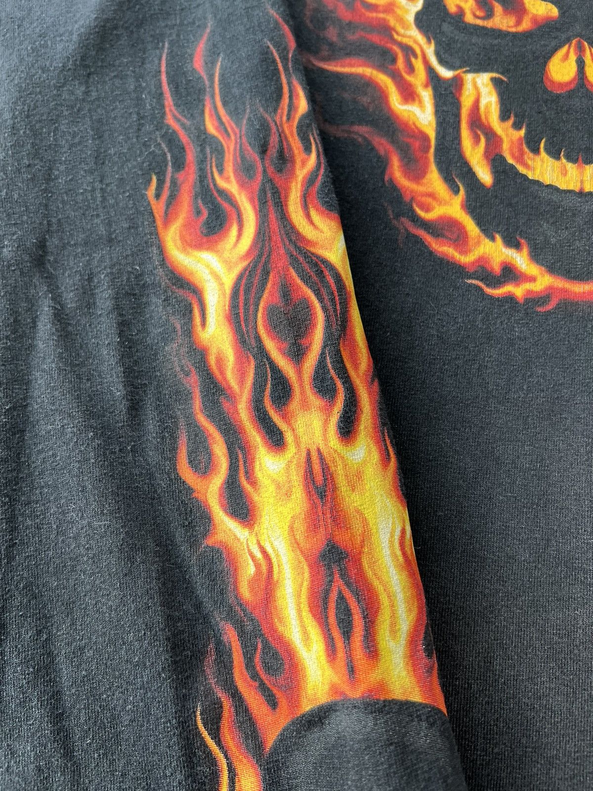 Vintage Vintage 2006 Flaming Skull Fire Ghost Rider AAA Long Sleeve Size US XXL / EU 58 / 5 - 10 Thumbnail