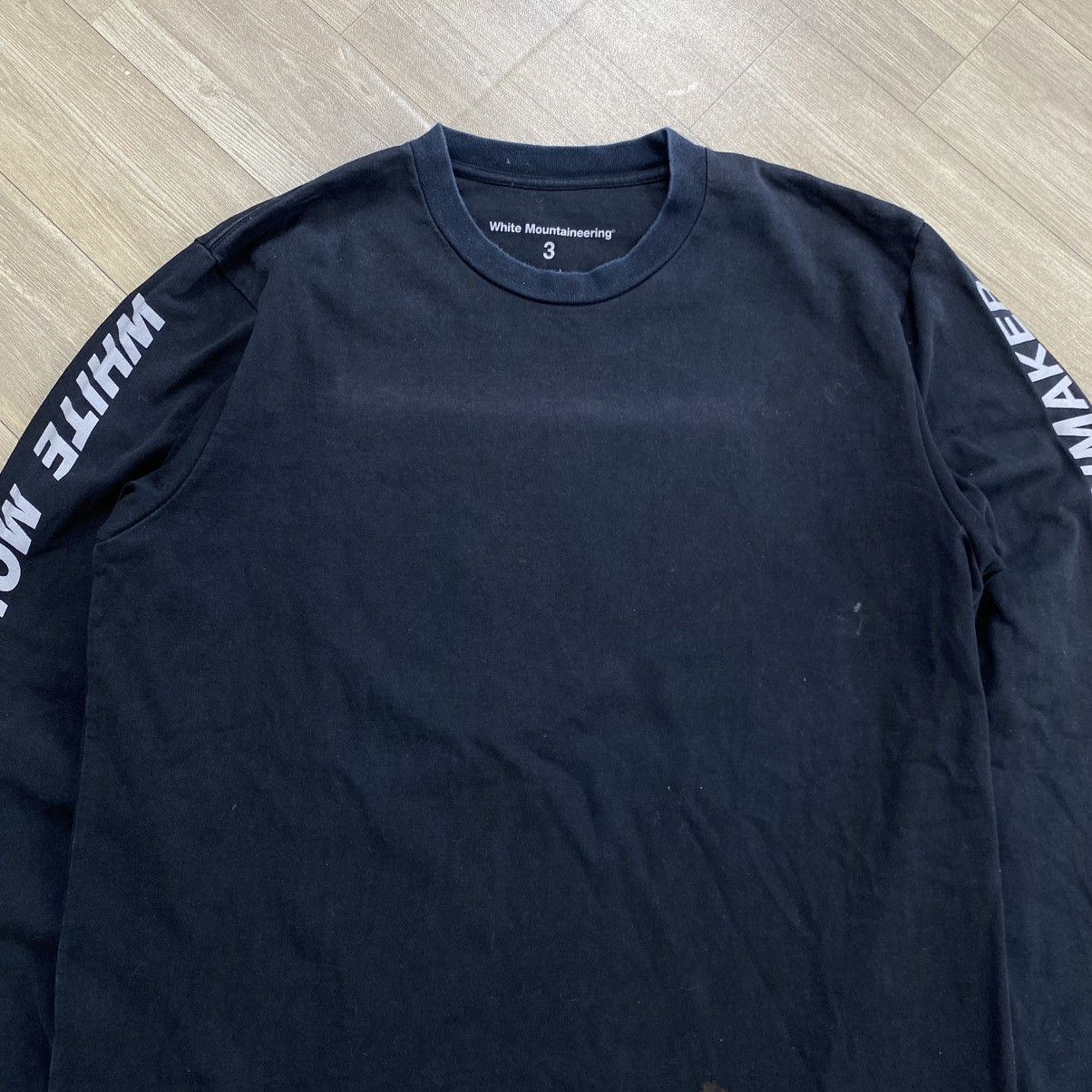 White Mountaineering White Mountaineering X Denham Spell Out T Shirt Long Sleeve Size US L / EU 52-54 / 3 - 4 Thumbnail