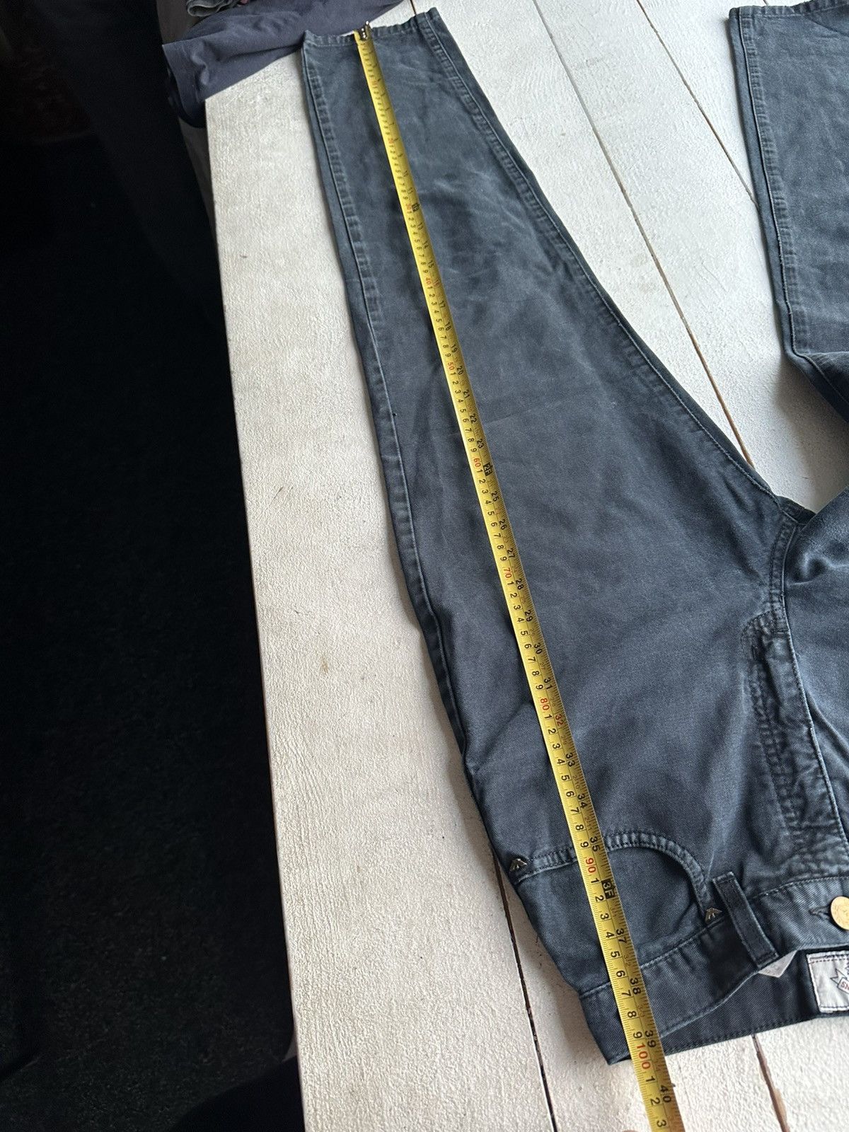 Armani 🚨Y2K WOMEN ARMANI JEANS WITH LOGO AVANT GARDE DENIM PANTS Size 29" - 14 Thumbnail