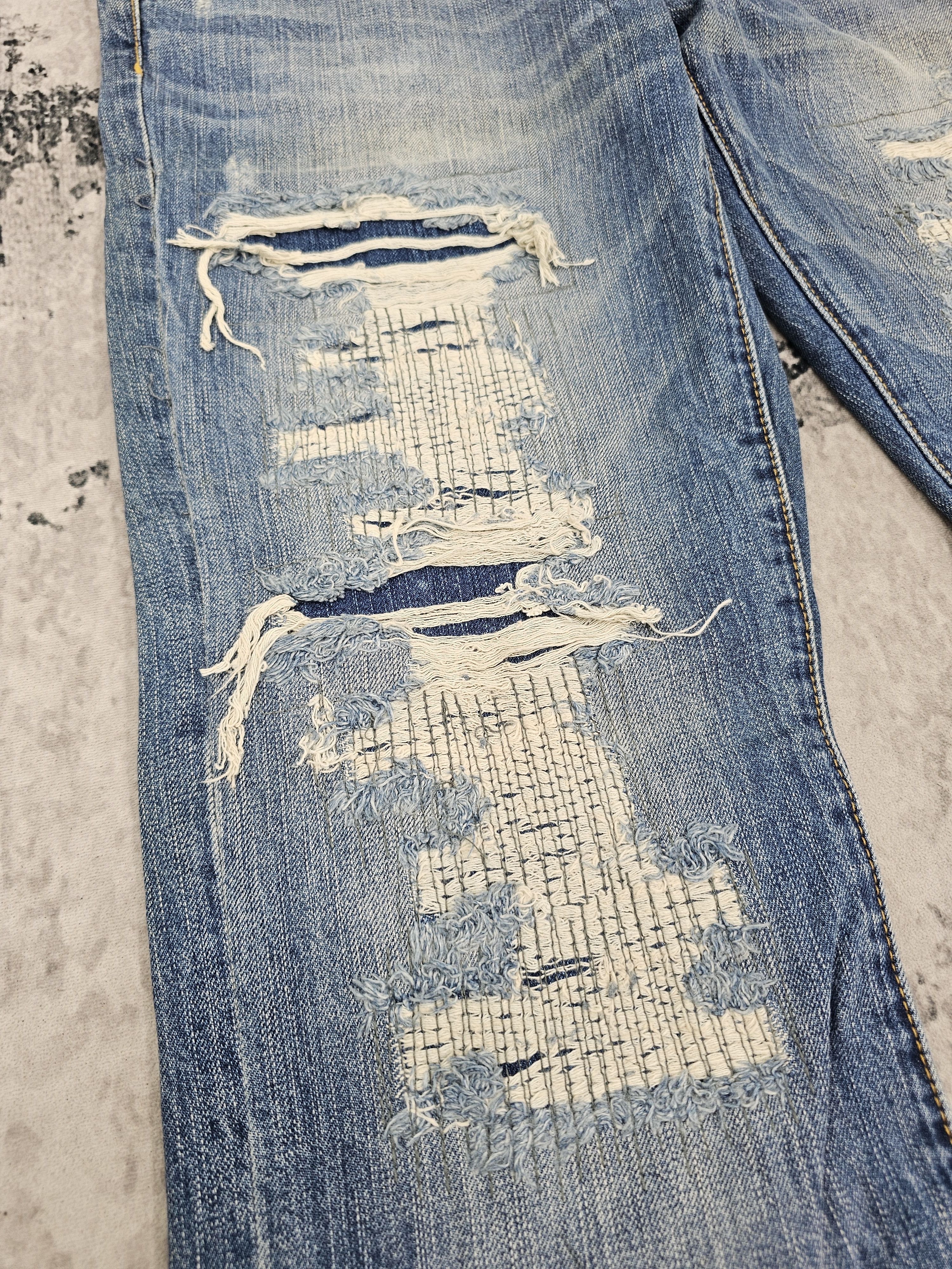 MOUSSY AZUL By Moussy Distressed Rockers Design Jean JB0299 Size 34 Size US 34 / EU 50 - 8 Thumbnail