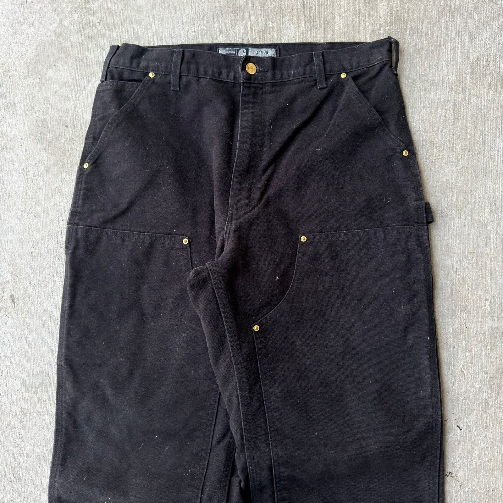 Carhartt × Vintage Carhartt black double knee work wear carpenter pants Size US 34 / EU 50 - 2 Thumbnail