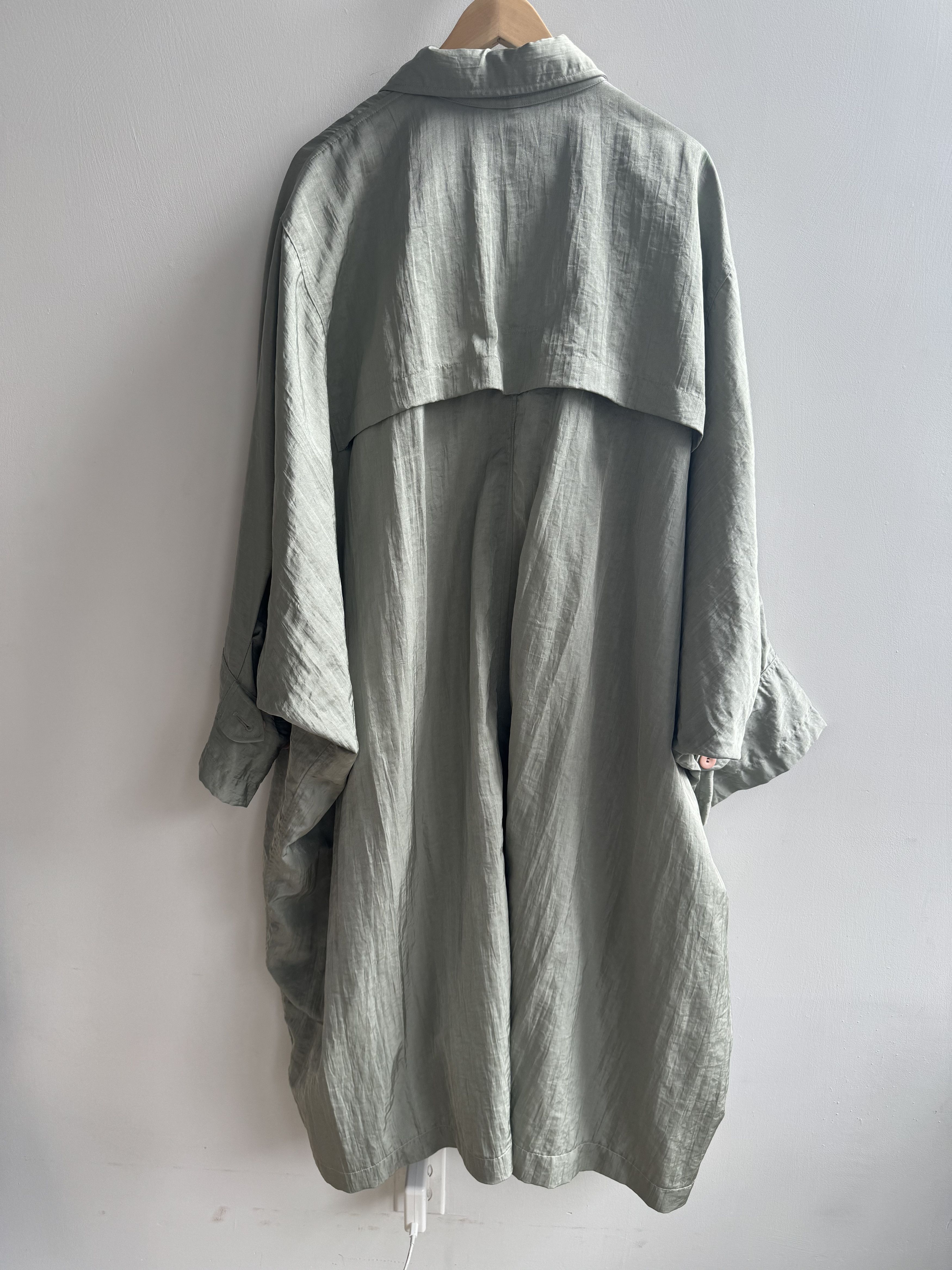 Issey Miyake Issey Miyake Light Green Pearlescent Wind Coat Size L / US 10 / IT 46 - 3 Thumbnail