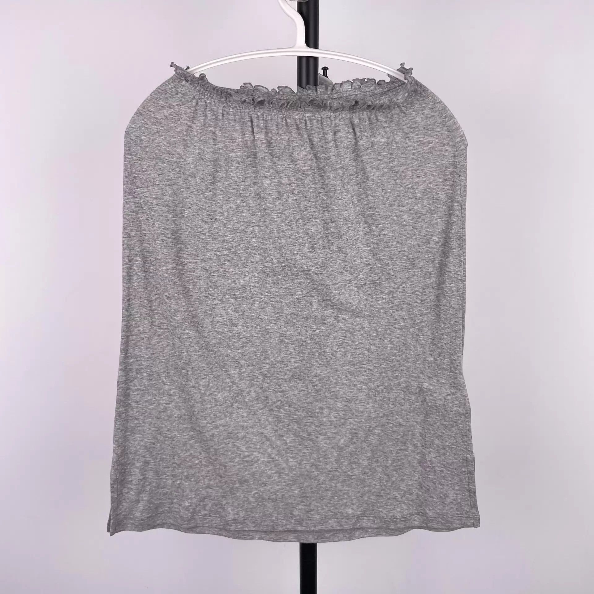 Miu Miu MIU MIU Women's Gray Ribbed Knit Sporty Skirt Size 25" / US 0 / IT 36 - 2 Thumbnail