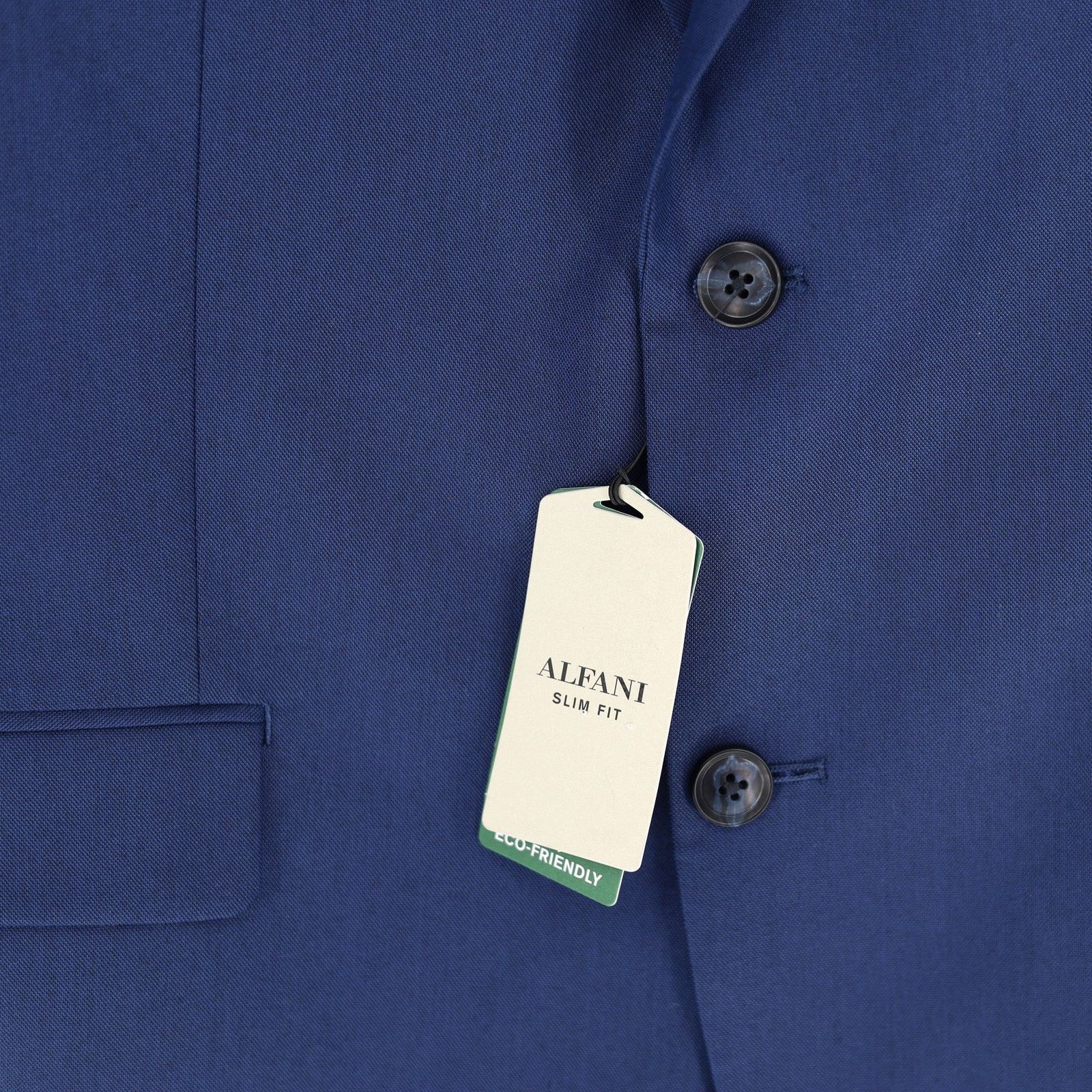 Alfani Alfani Men's Blue Classic Wrinkle Resistant Suit Jacket 40S Size 40S - 4 Thumbnail