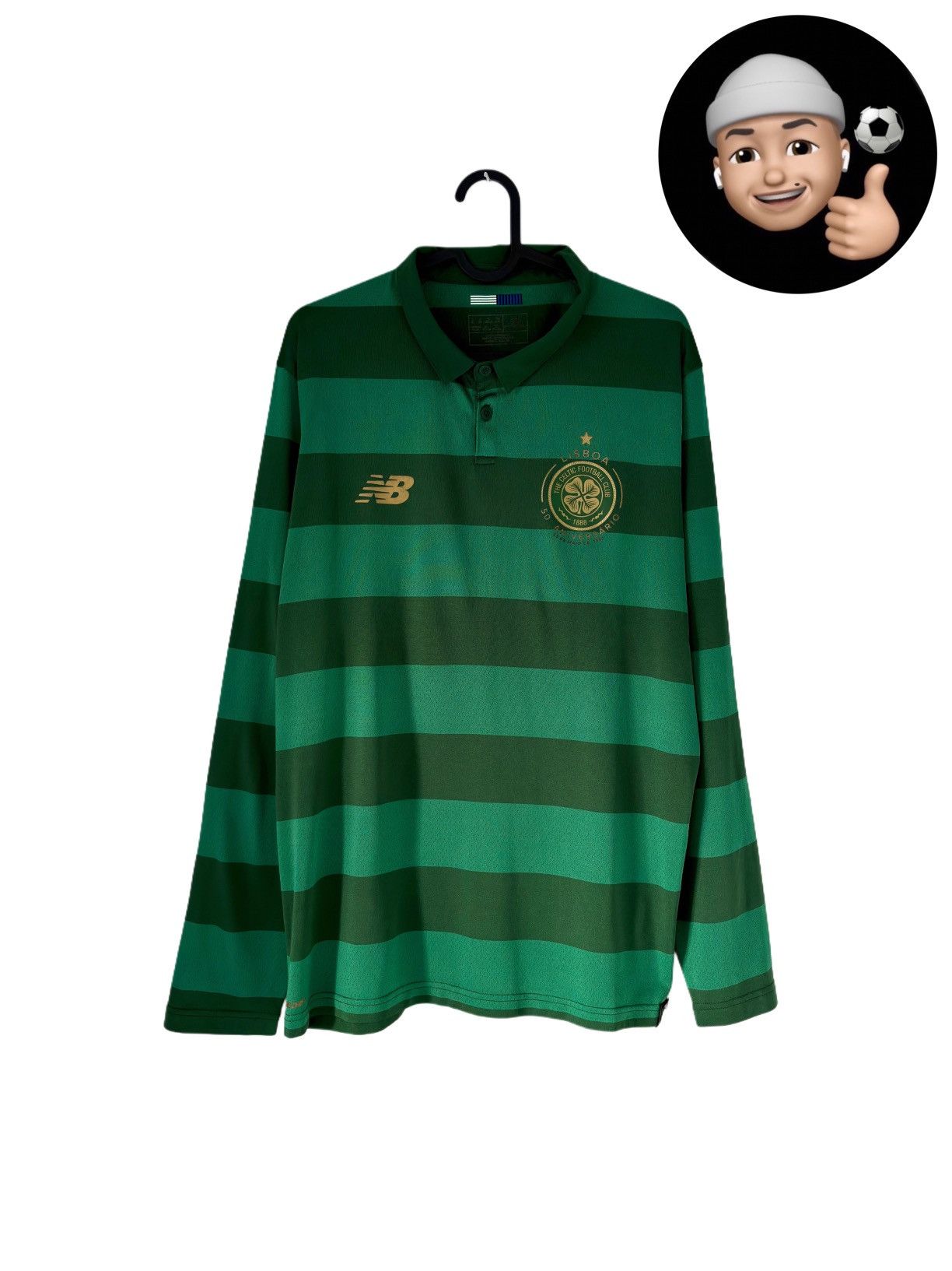 New Balance 2017 2018 Celtic Scotland Long Away Kit Soccer Jersey Shirt Size US L / EU 52-54 / 3 - 1 Thumbnail